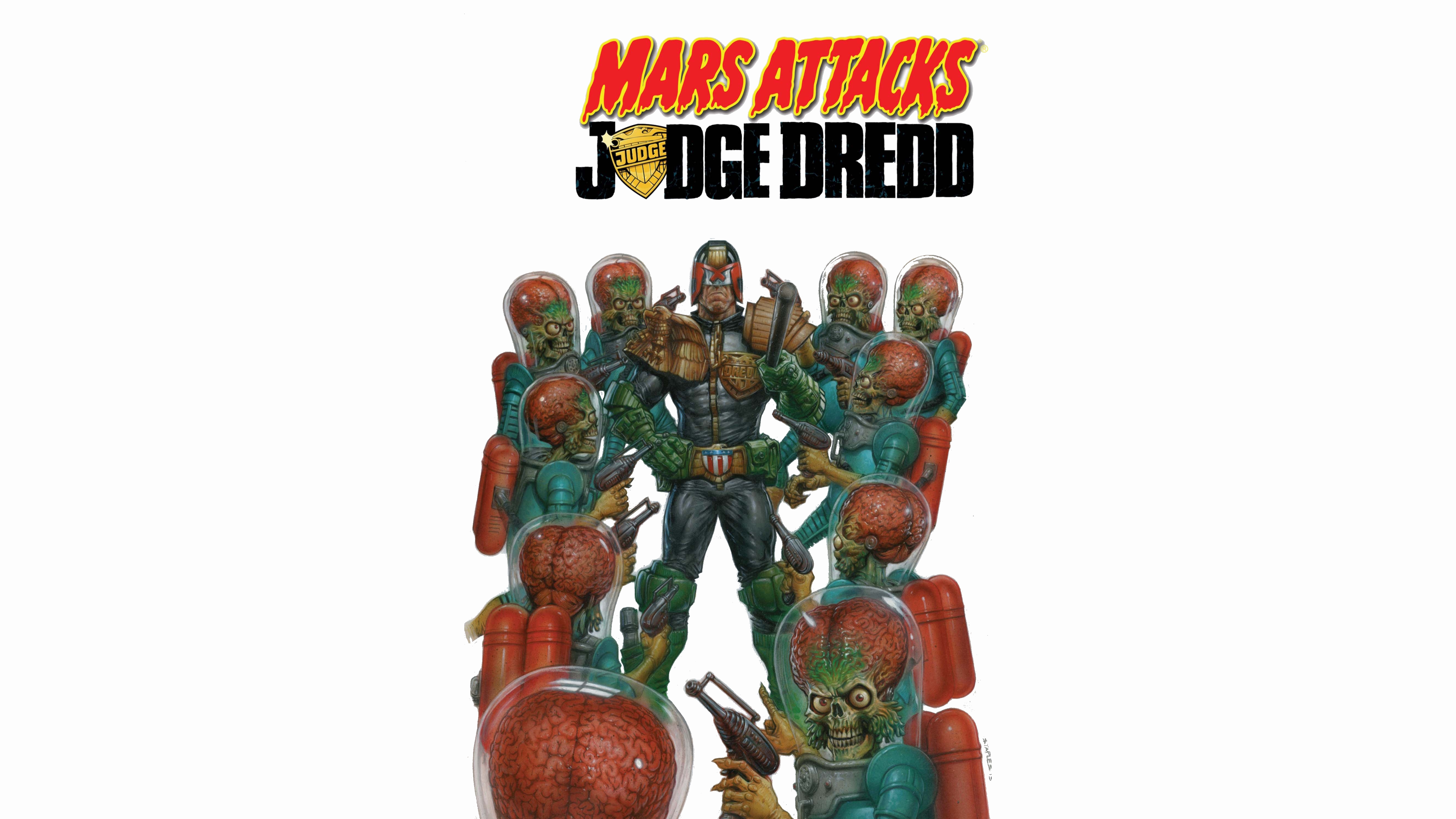 Télécharger des fonds d'écran Mars Attaque Le Juge Dredd HD