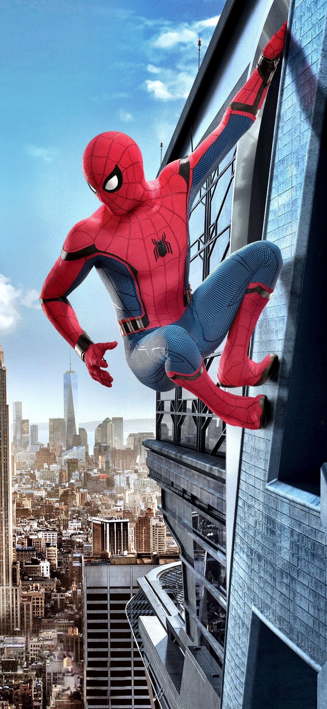 Download mobile wallpaper Spider Man, Building, New York, Empire State Building, Movie, Tom Holland, Spider Man: Homecoming for free.