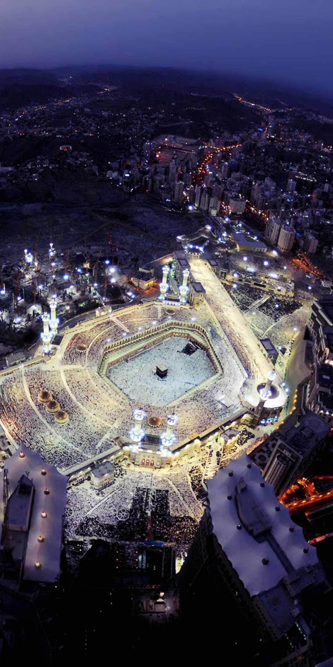 1148019 Hintergrundbild herunterladen religiös, masjid al haram (mekka), stadt, großstadt, religion, kaaba, mekka, islam, saudi arabien, licht, gebäude, moschee, moscheen - Bildschirmschoner und Bilder kostenlos