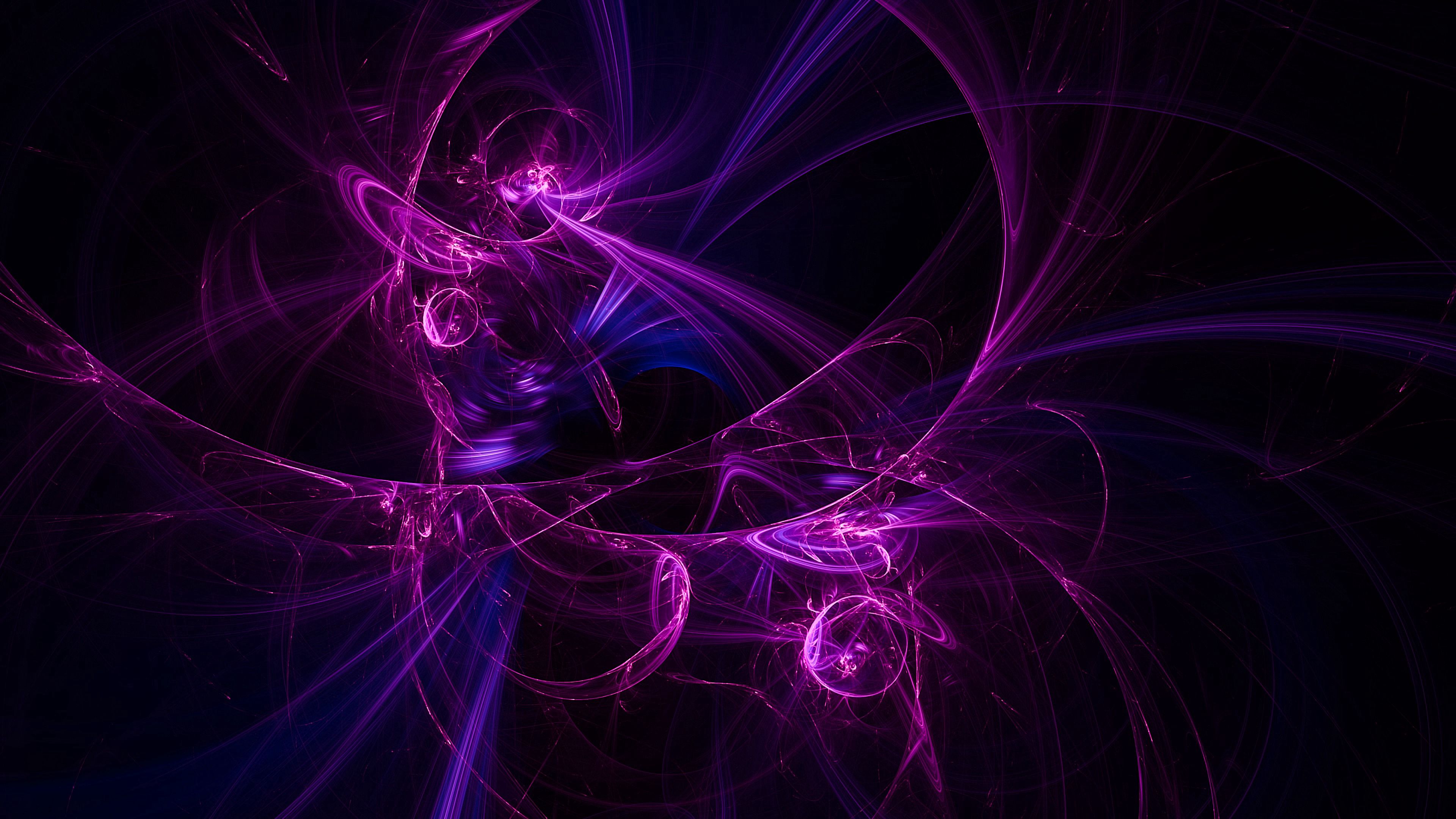 abstract, violet, beams, rays, fractal, purple, radiation