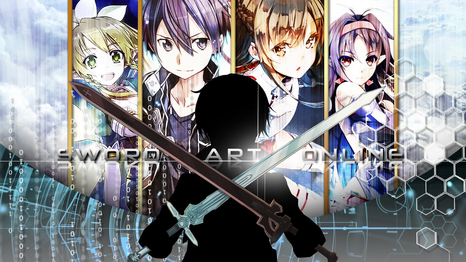 Baixar papel de parede para celular de Yuuki Konno, Suguha Kirigaya, Sword Art Online Ii, Asuna Yuuki, Kirito (Sword Art Online), Sword Art Online, Anime gratuito.