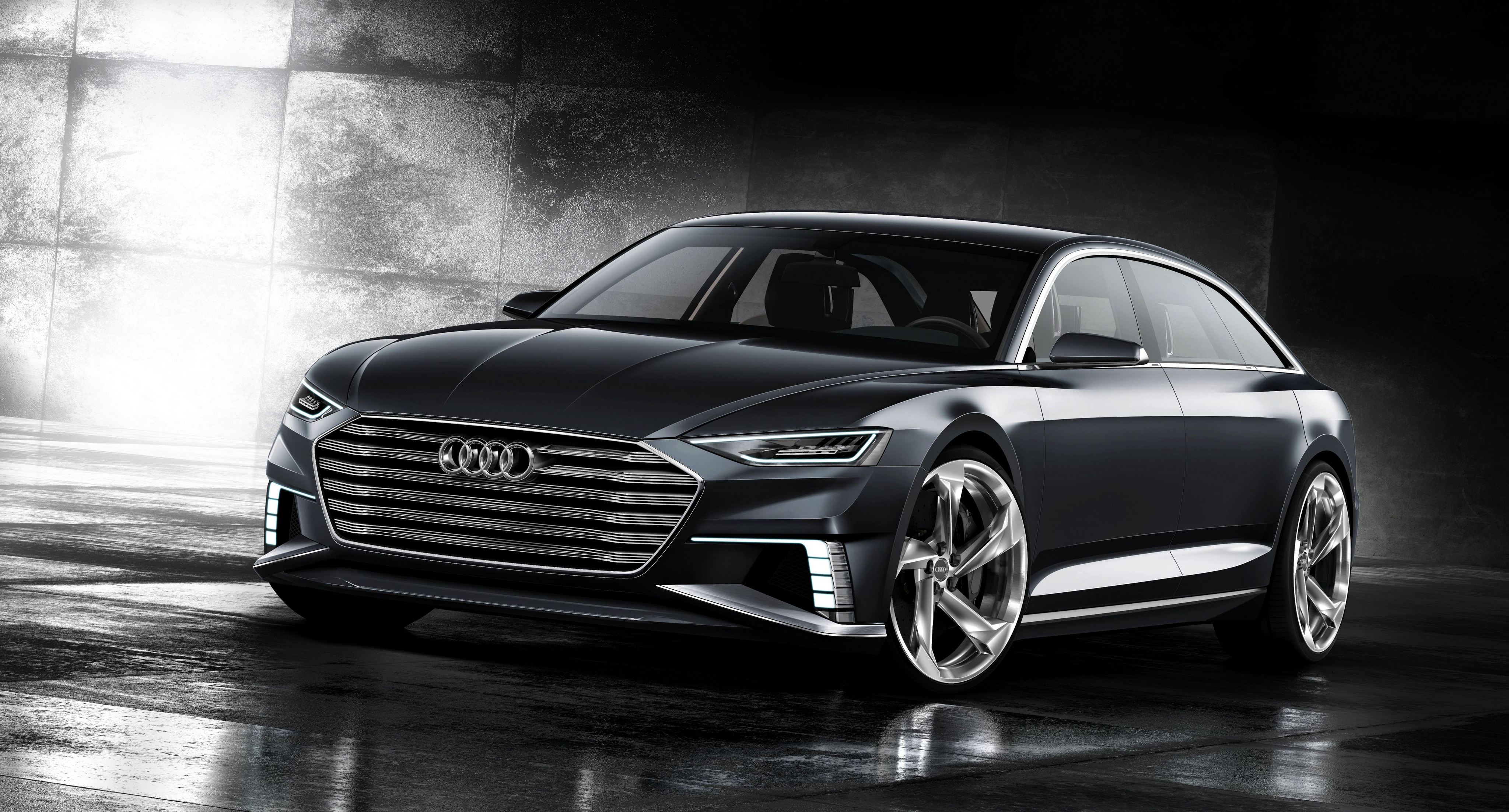 Download mobile wallpaper Audi, Car, Concept Car, Compact Car, Vehicles, Black Car, Audi Prologue for free.
