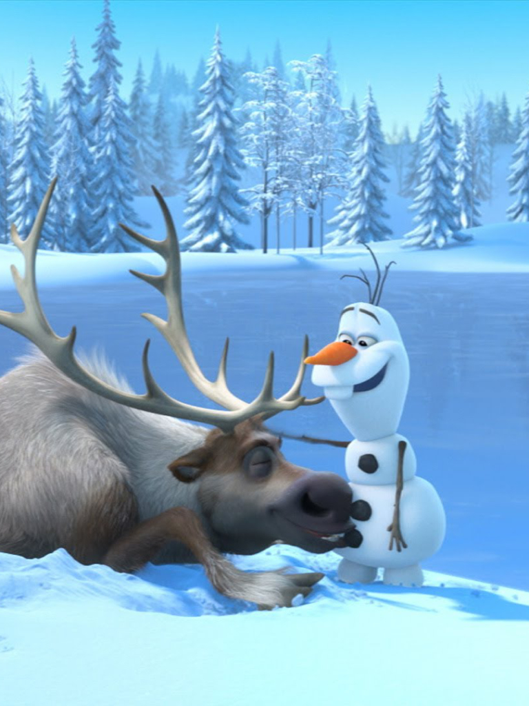 Descarga gratuita de fondo de pantalla para móvil de Películas, Frozen: El Reino Del Hielo, Congelado (Película), Olaf (Congelado), Sven (Congelado).