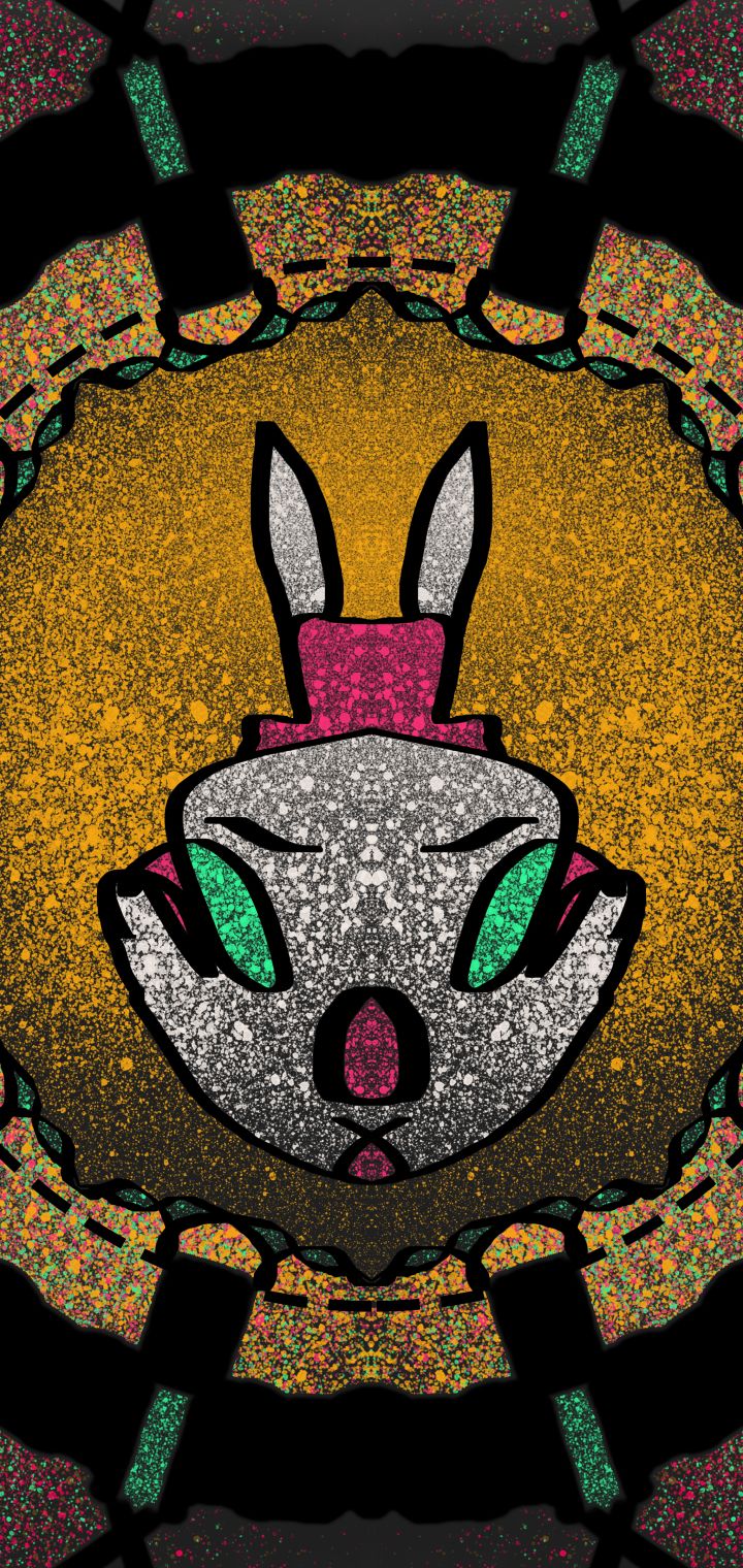 Download mobile wallpaper Alien, Artistic, Rabbit for free.