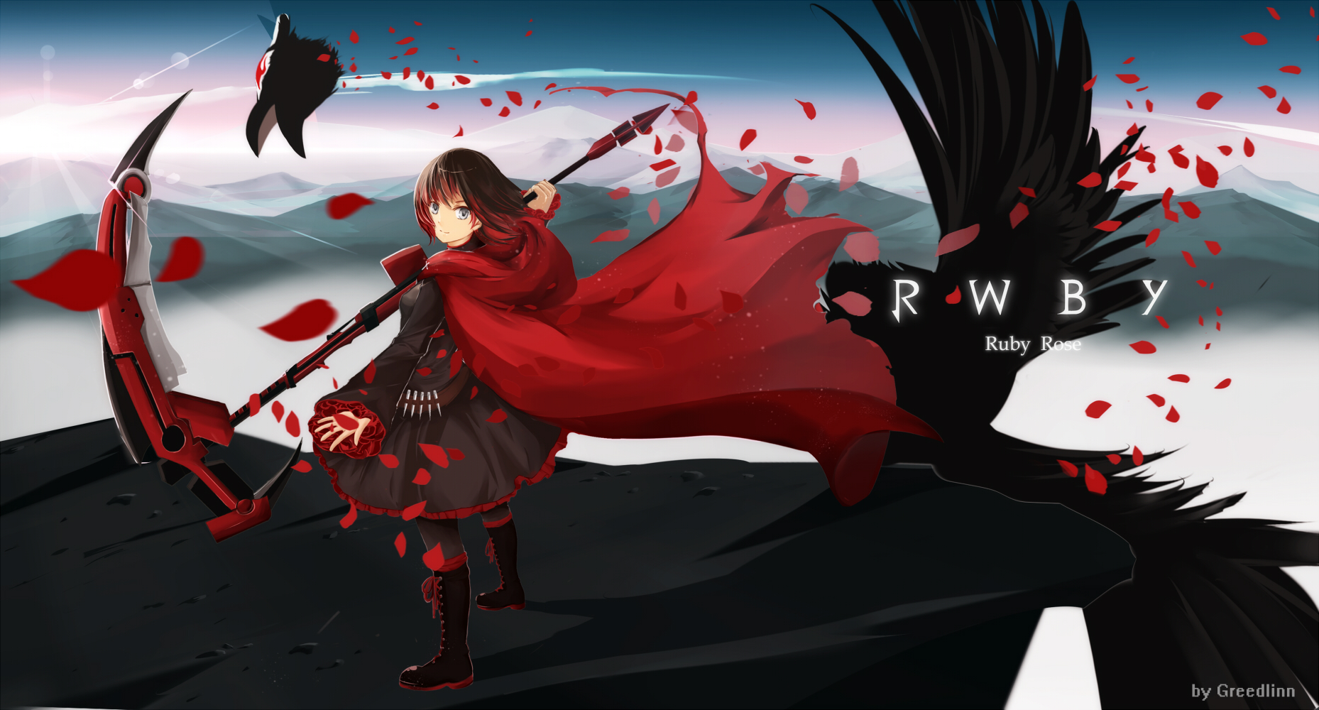 611525 baixar papel de parede anime, rwby, fera, vermelho, ruby rose (rwby) - protetores de tela e imagens gratuitamente