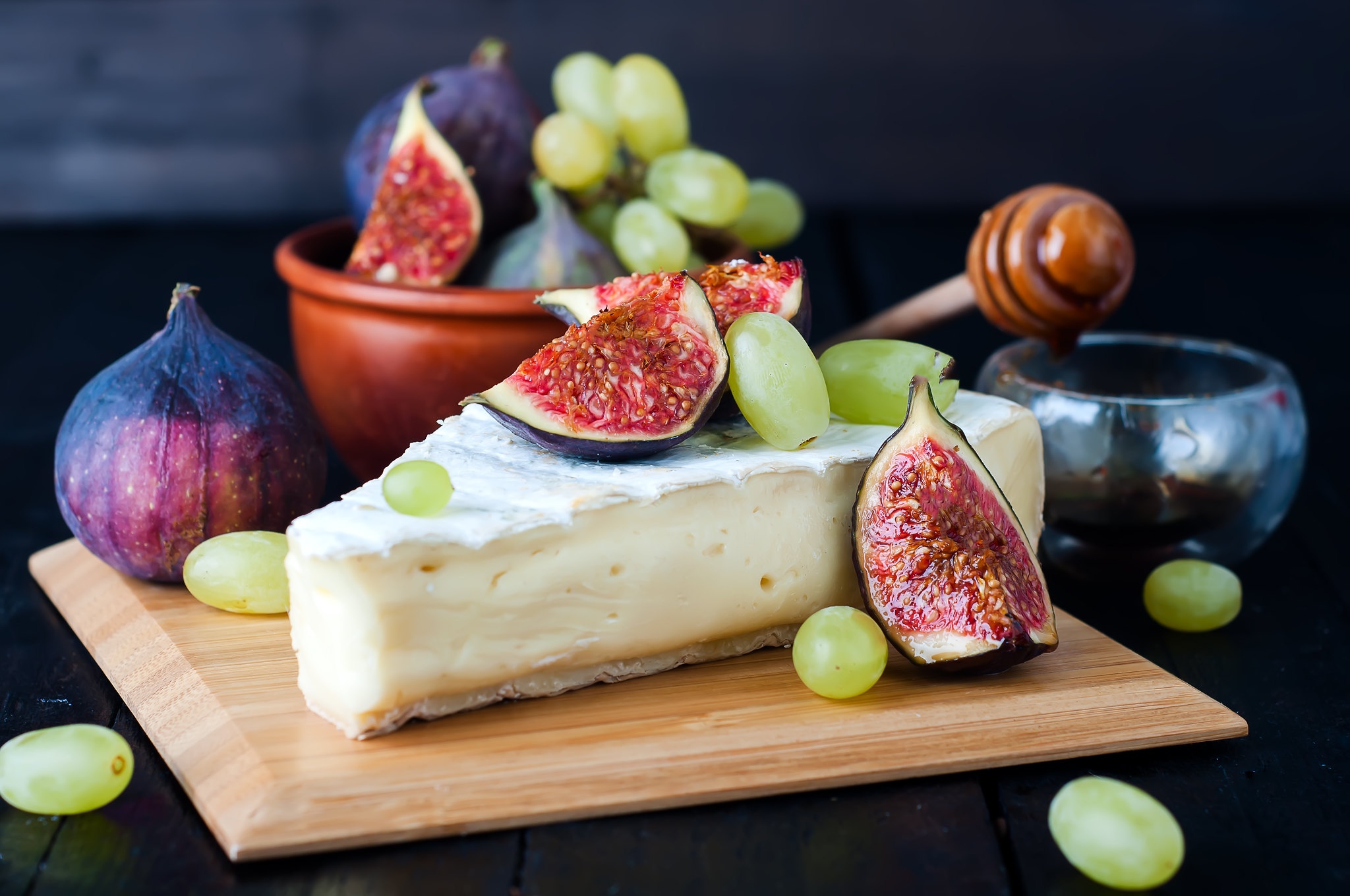 Free download wallpaper Food, Cheese, Grapes, Still Life, Fig on your PC desktop
