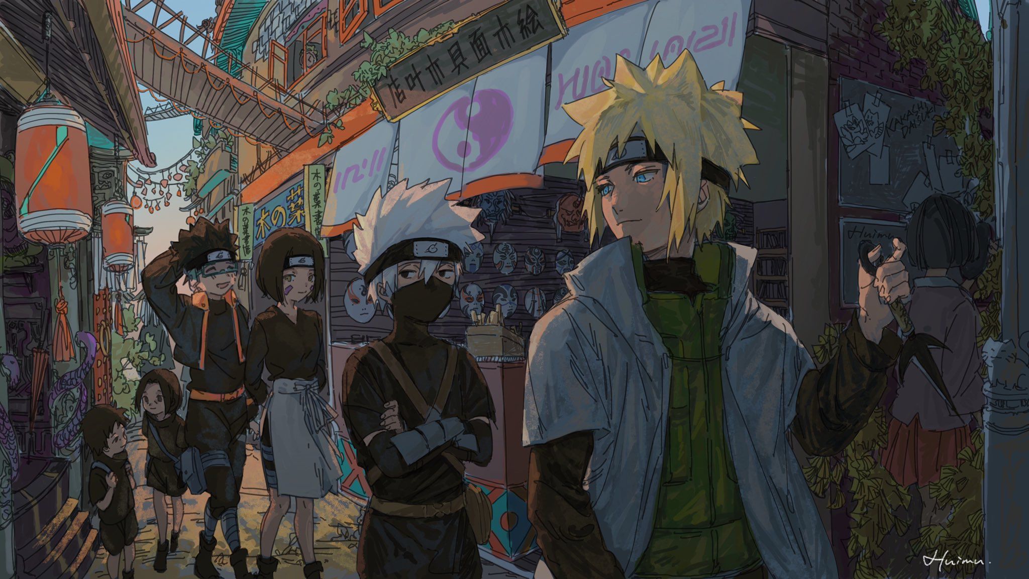 Download mobile wallpaper Anime, Naruto, Naruto Uzumaki, Kakashi Hatake for free.