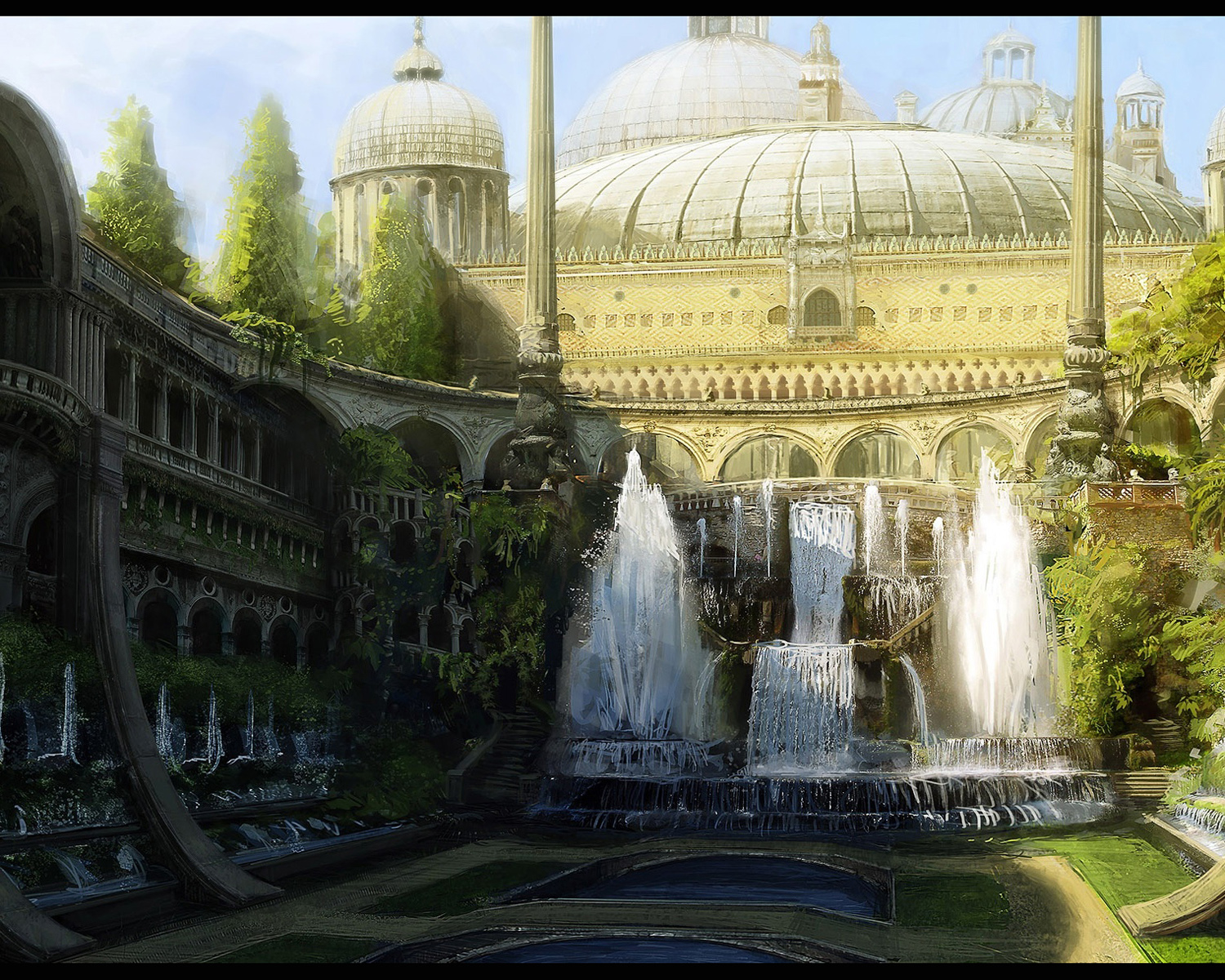 Free download wallpaper Fantasy, City on your PC desktop