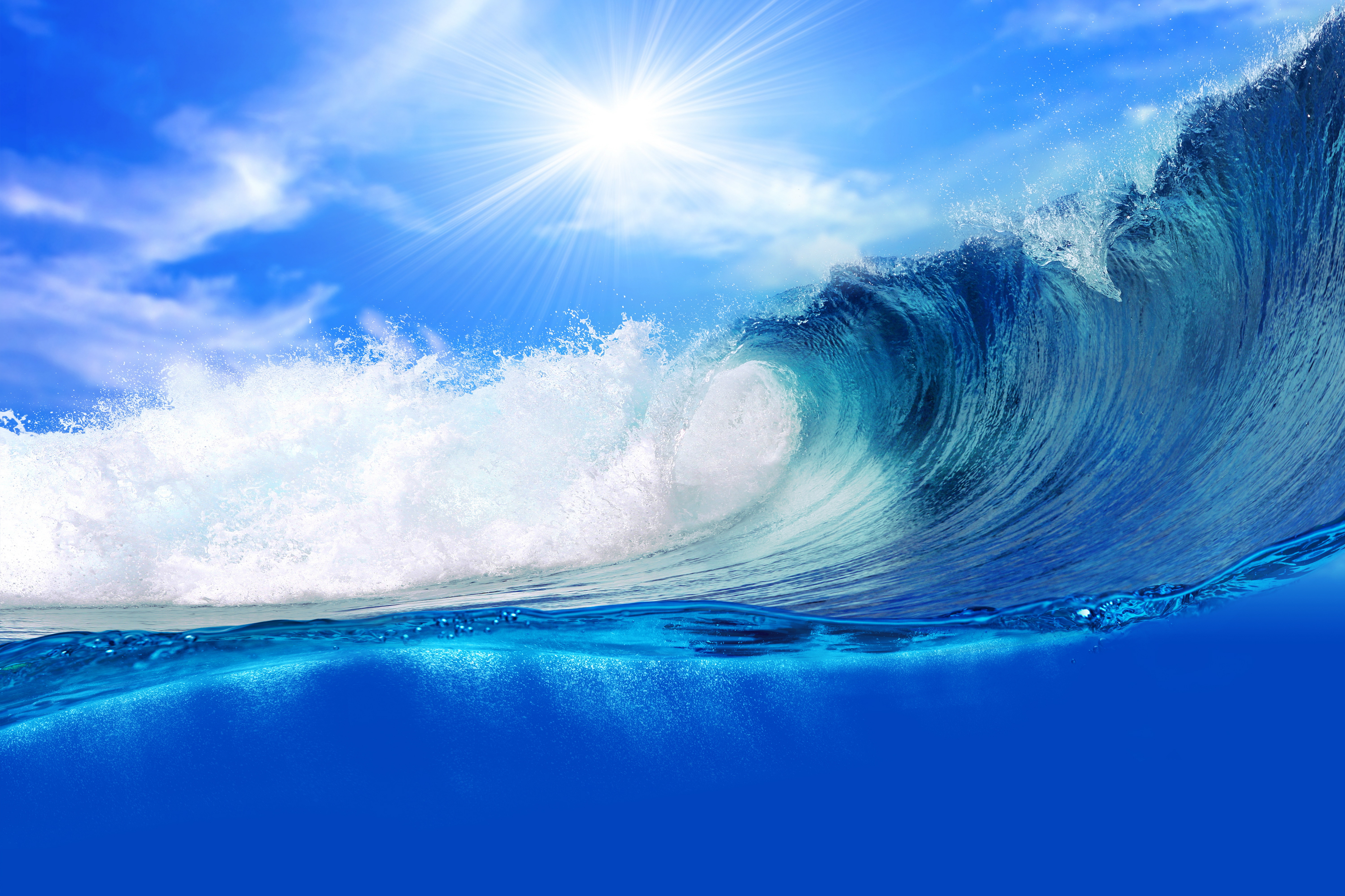 Скачать картинку Океан, Синий, Волна, Земля/природа в телефон бесплатно.