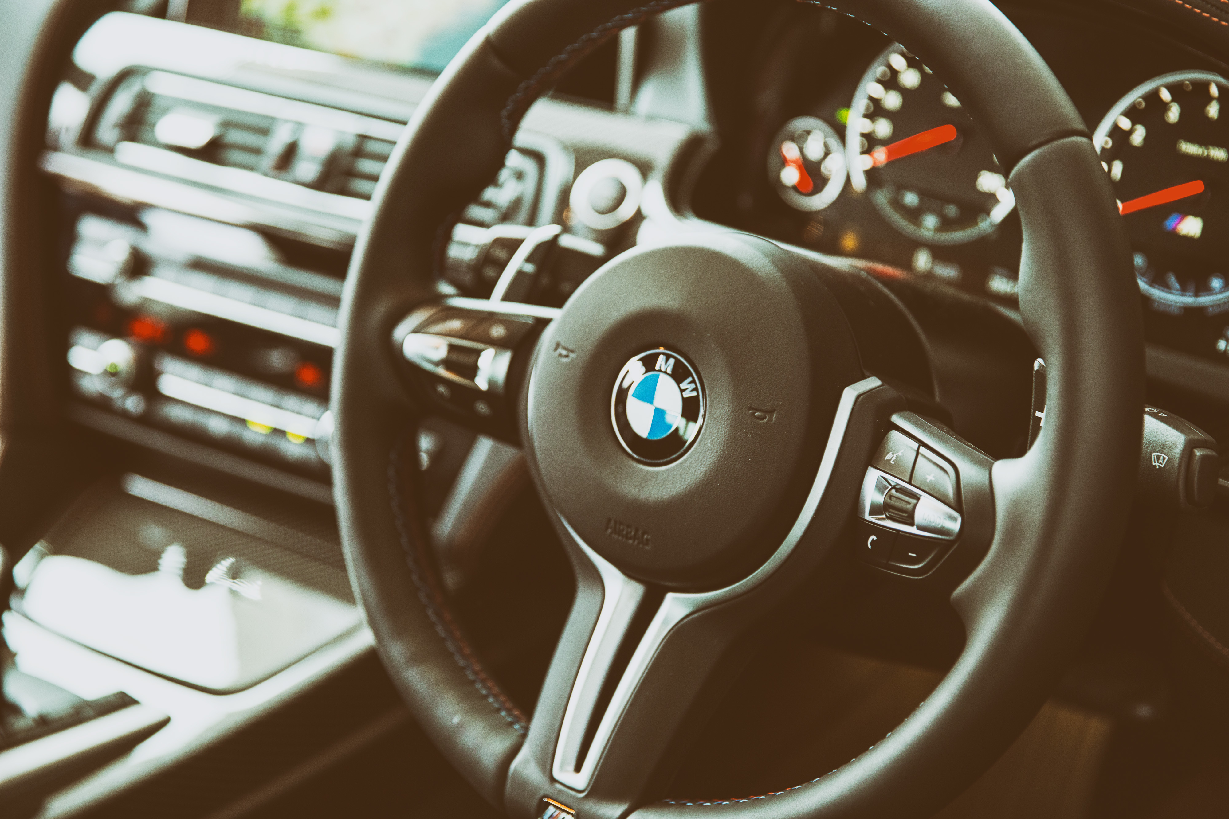 bmw, interior, cars, steering wheel, rudder, m6