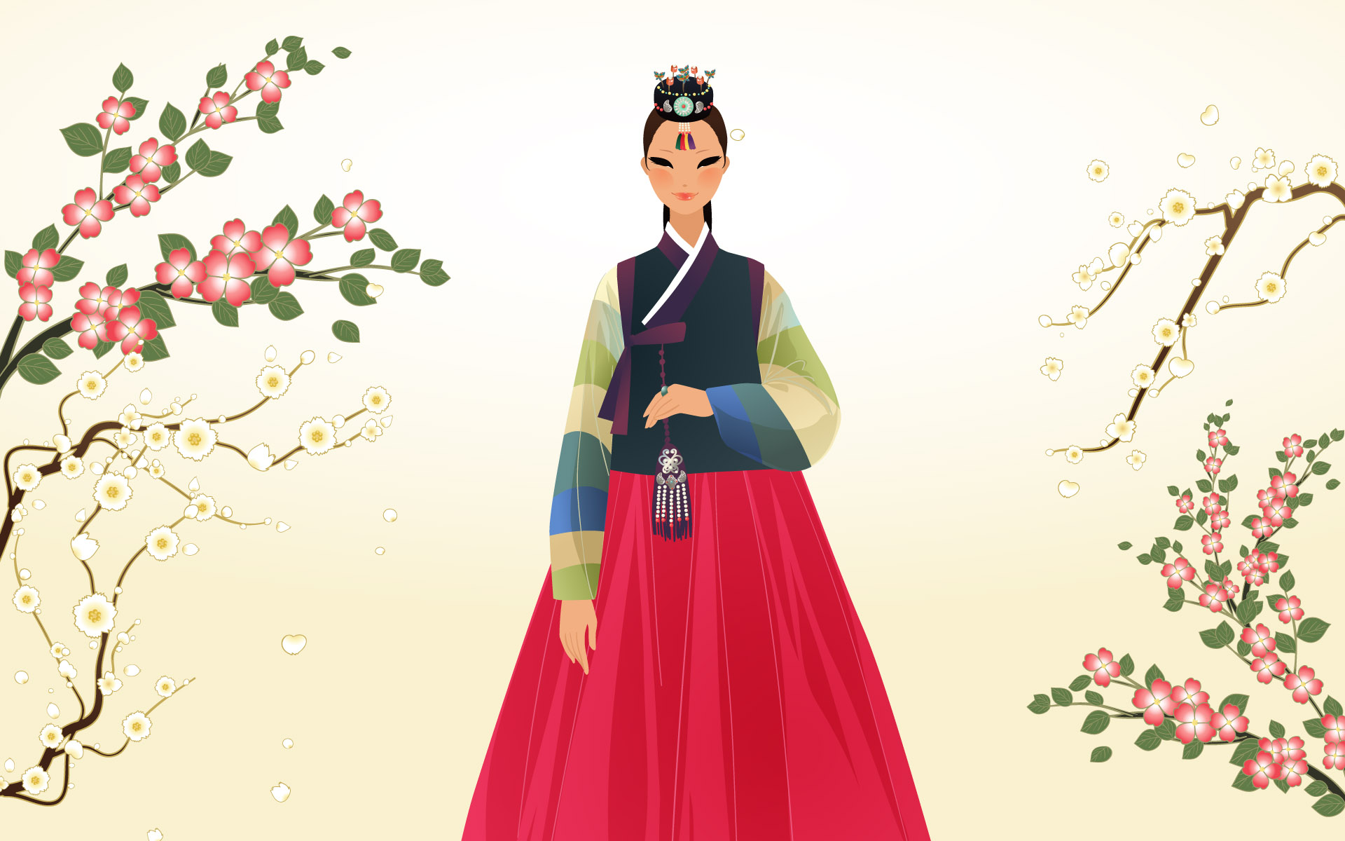 Free download wallpaper Artistic, Women, Korea, Traditional Costume on your PC desktop