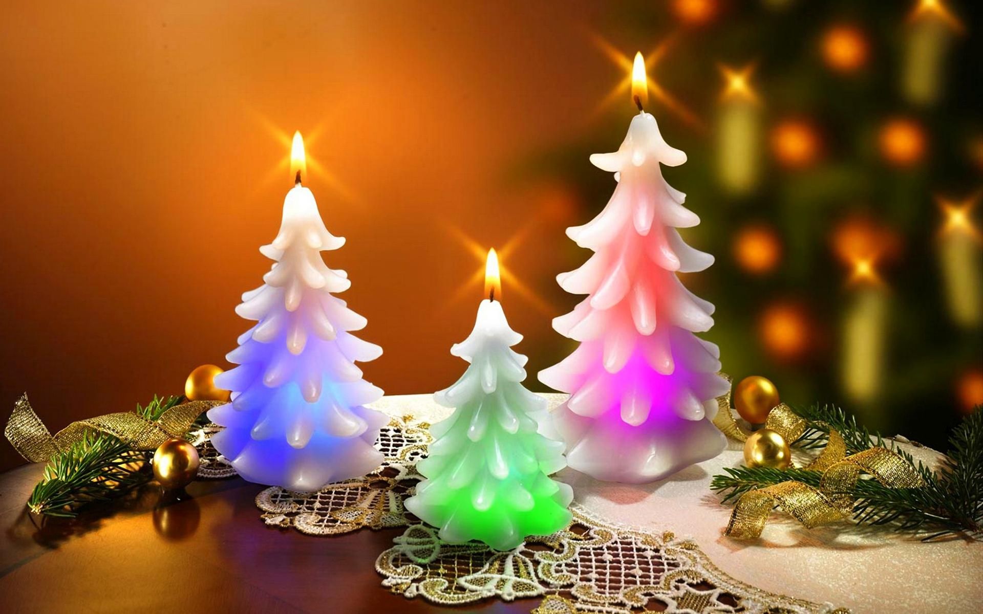 PCデスクトップに木, 装飾, クリスマス, キャンドル, ホリデー画像を無料でダウンロード
