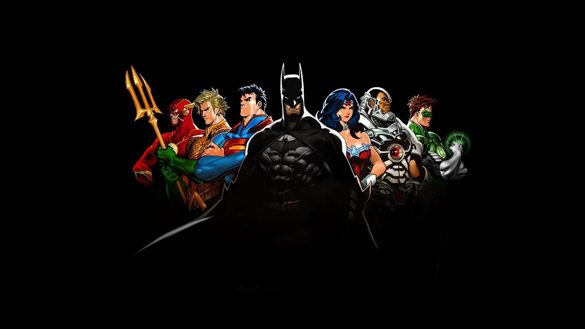 Скачать обои бесплатно Комиксы, Бэтмен, Супермен, Зелёный Фонарь, Аквамен, Чудо Женщина, Киборг (Комиксы Dc), Флеш, Лига Справедливости картинка на рабочий стол ПК