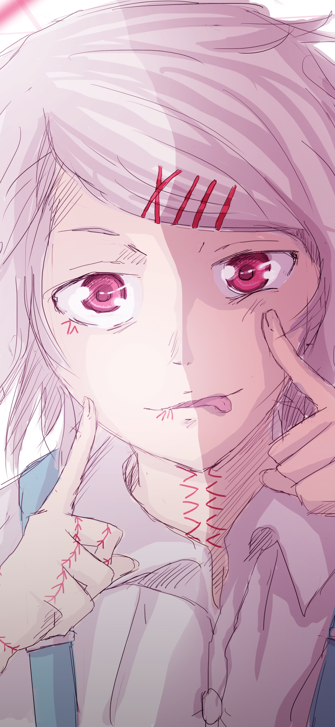 Handy-Wallpaper Rote Augen, Animes, Weißes Haar, Tokyo Ghoul, Juuzou Suzuya kostenlos herunterladen.