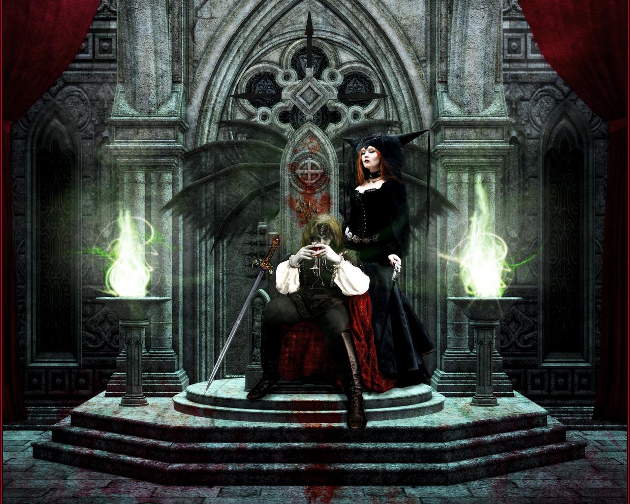 1453361 descargar imagen oscuro, vampiro, gótico, trono: fondos de pantalla y protectores de pantalla gratis