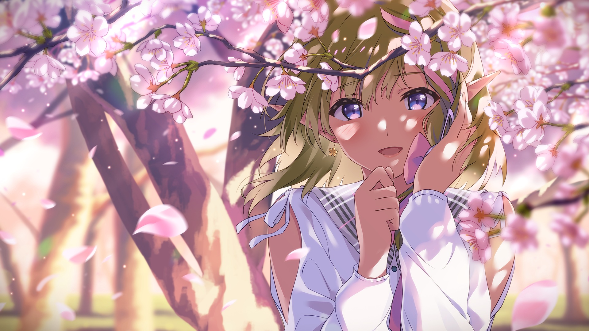 Free download wallpaper Anime, Flower, Original on your PC desktop