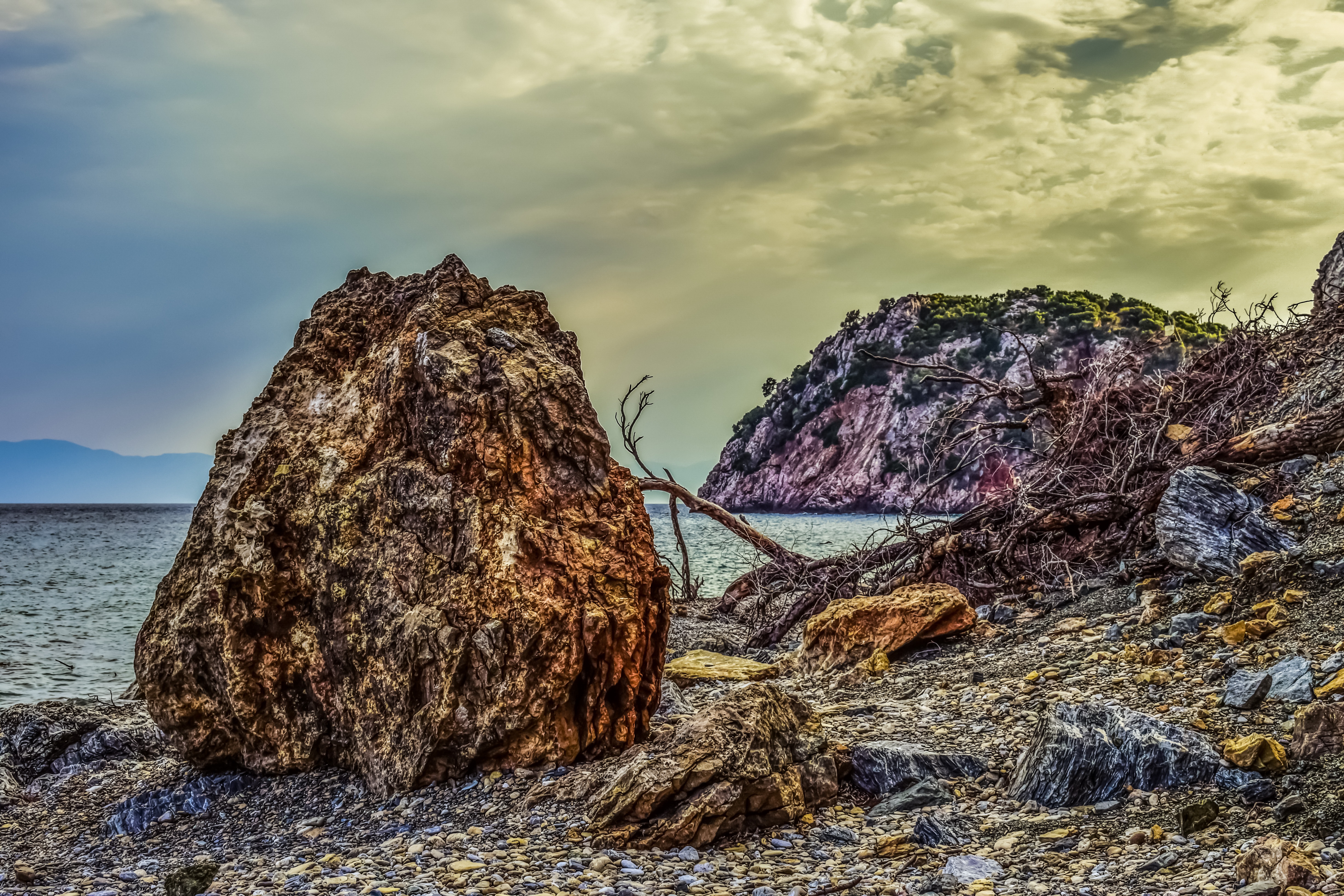 Free download wallpaper Nature, Rock, Hdr, Pebble, Beach on your PC desktop