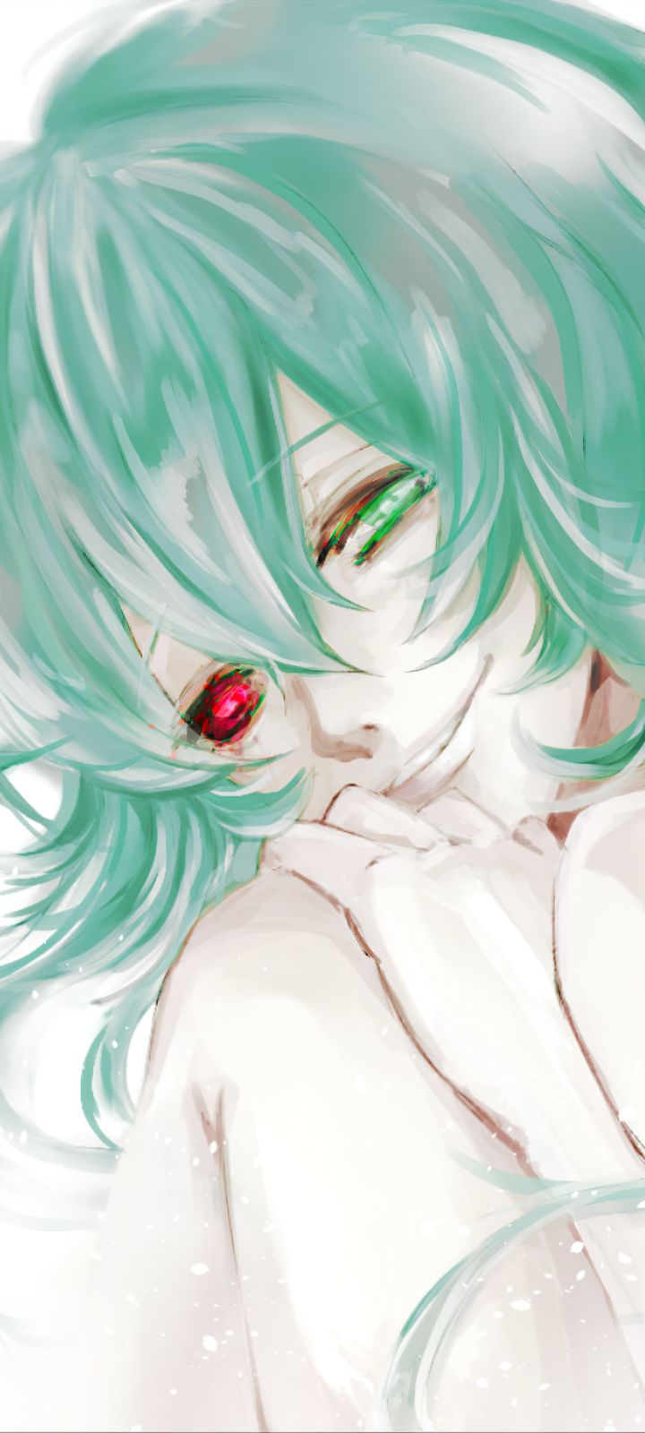 Download mobile wallpaper Anime, Smile, Green Hair, Heterochromia, Tokyo Ghoul, Kagune (Tokyo Ghoul), Eto Yoshimura for free.