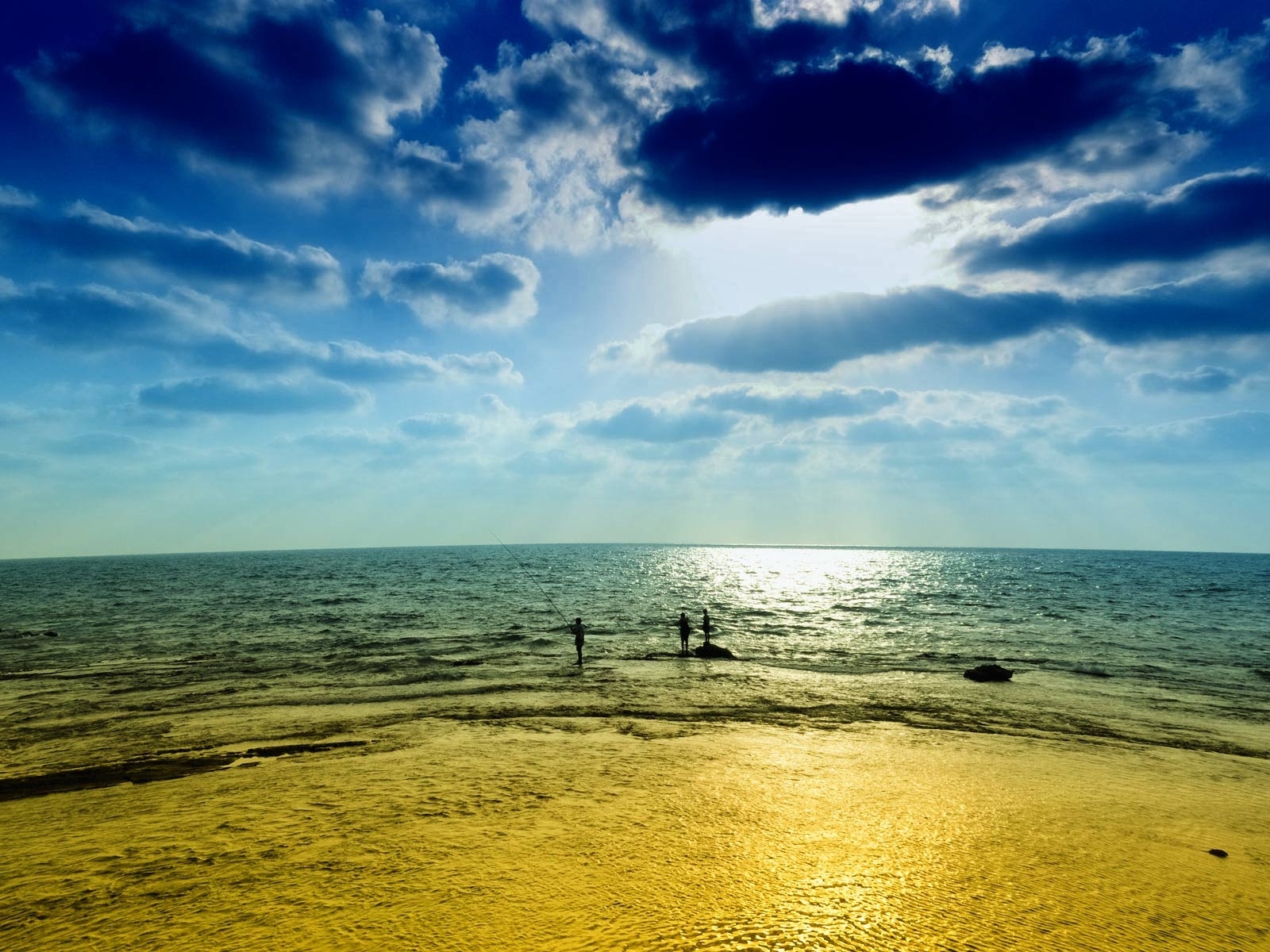 Free download wallpaper Landscape, Sky, Sea, Clouds on your PC desktop
