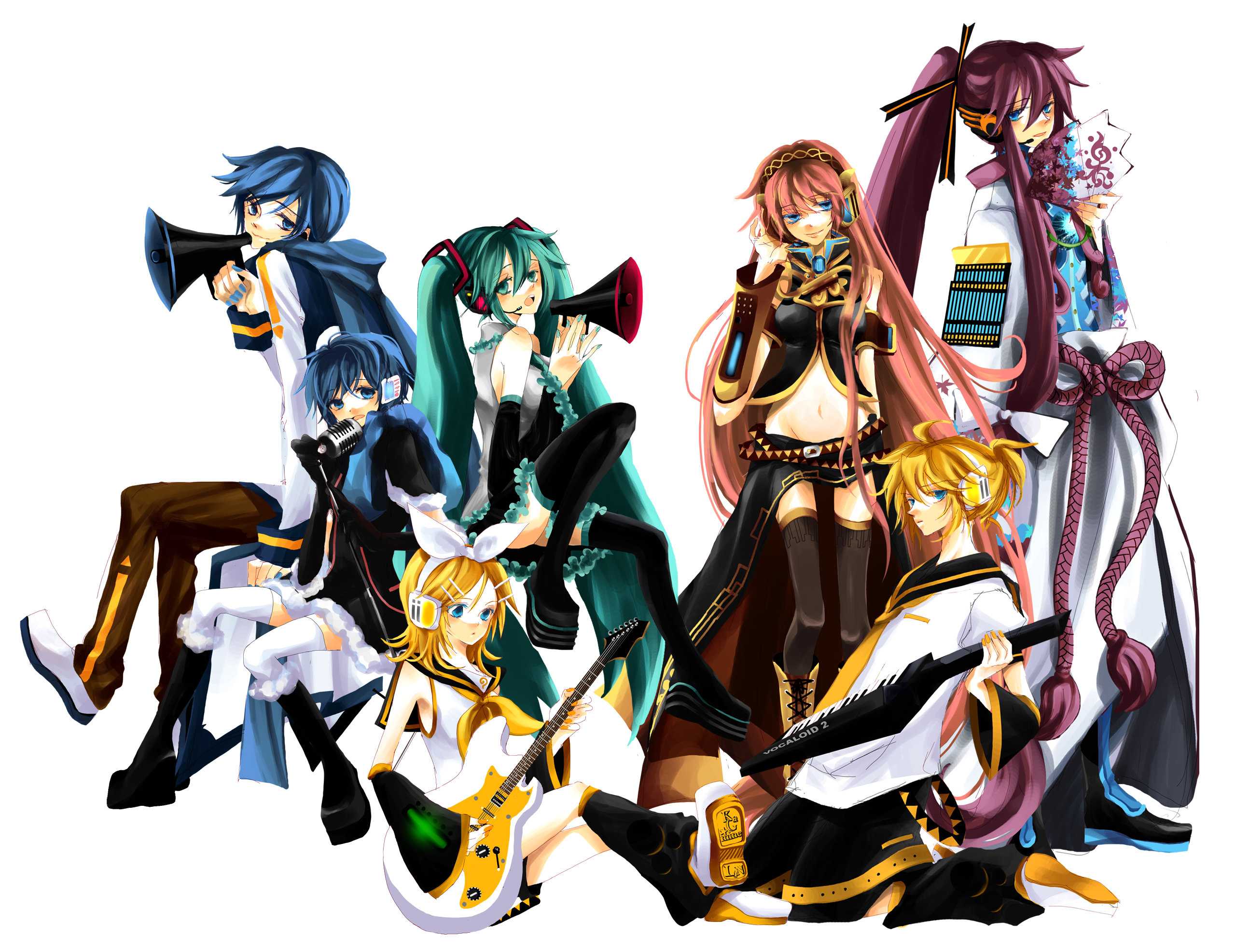 Baixar papel de parede para celular de Anime, Vocaloid, Hatsune Miku, Luka Megurine, Rin Kagamine, Kaito (Vocaloide), Len Kagamine, Kamui Gakupo gratuito.