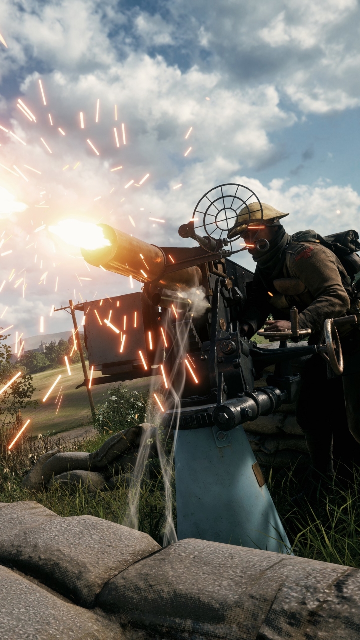 Download mobile wallpaper Battlefield, Soldier, Video Game, Machine Gun, Battlefield 1 for free.