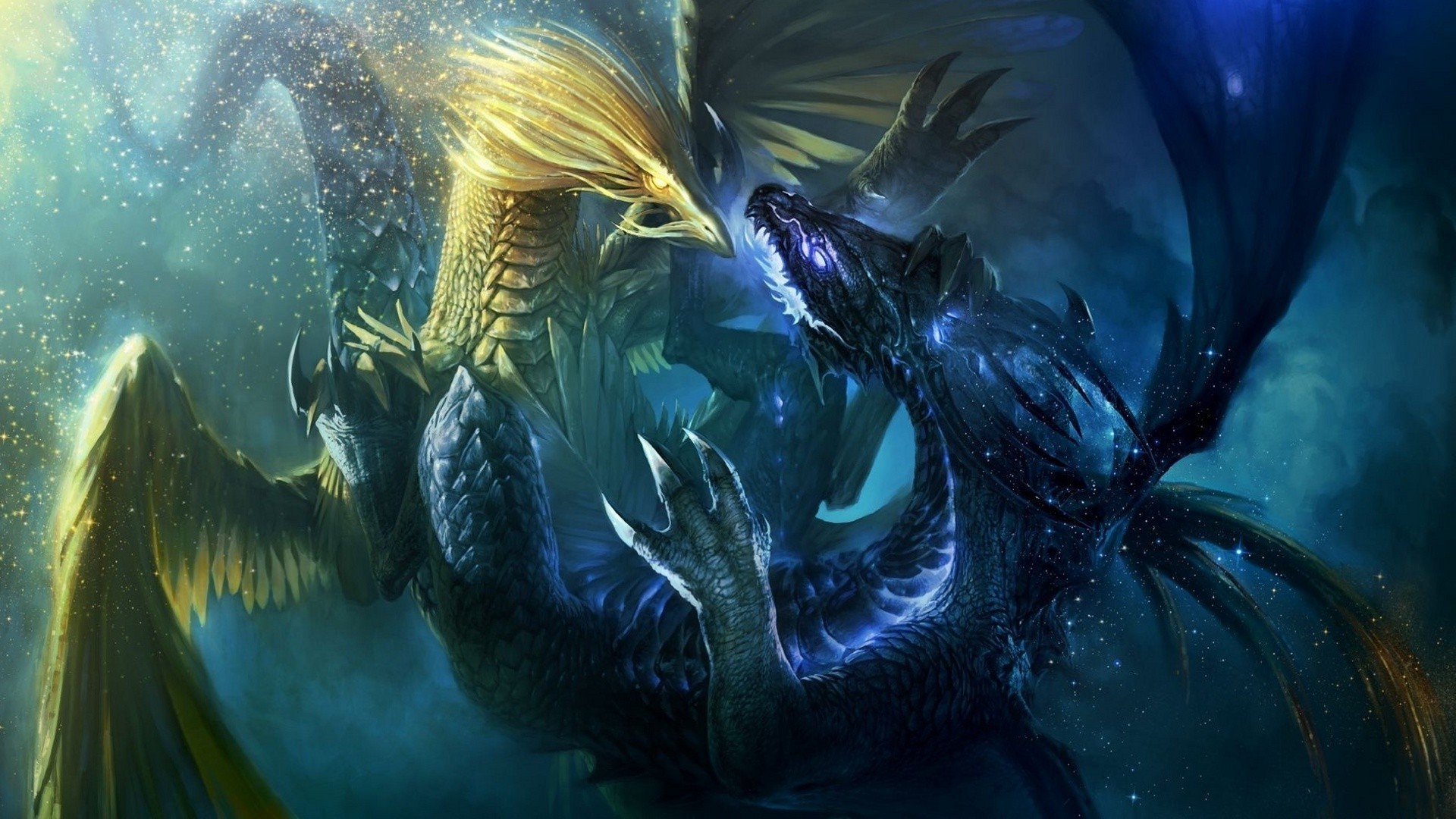 Download mobile wallpaper Fantasy, Dragon, Fight for free.