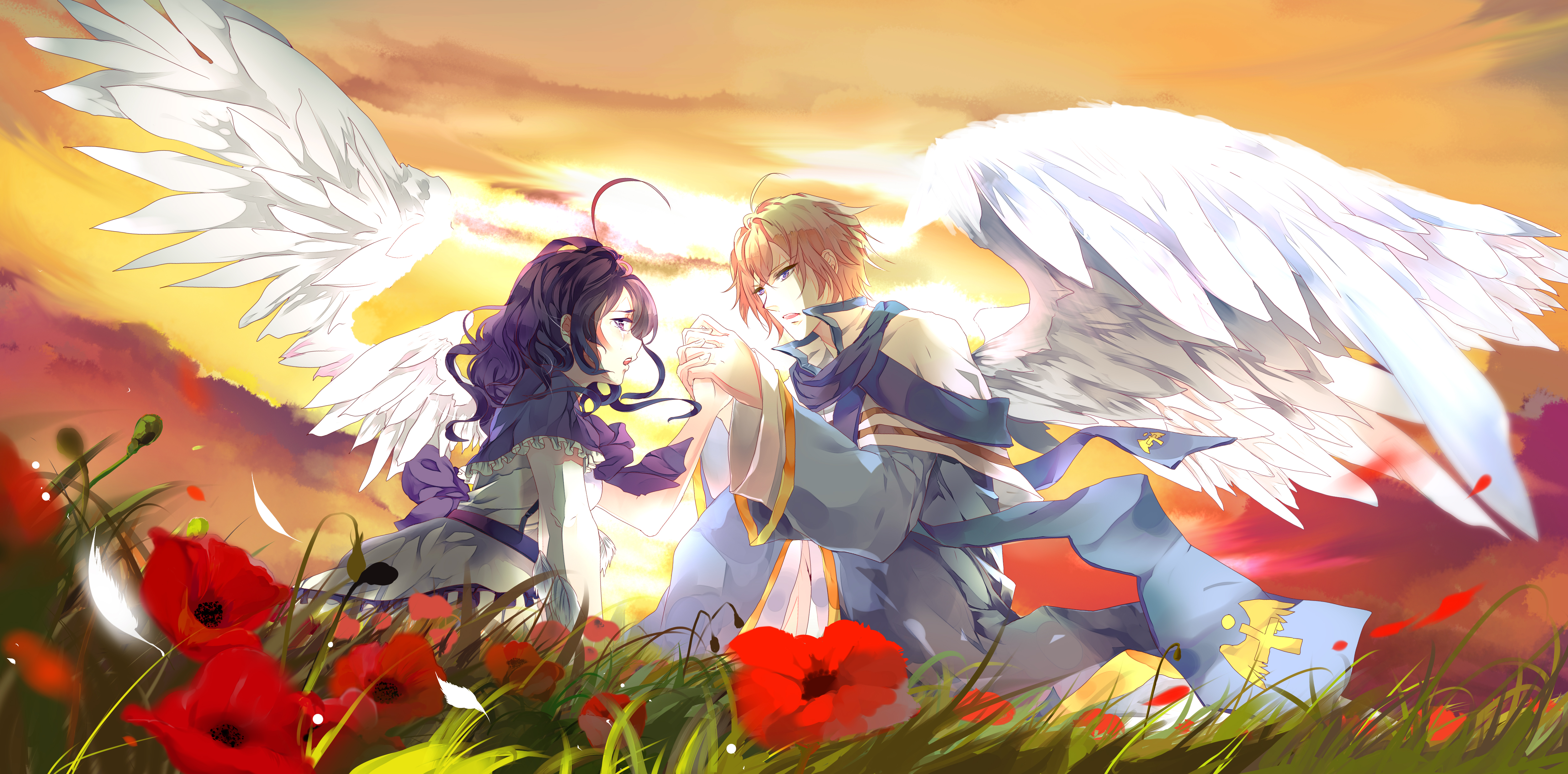 Laden Sie das Engel, Liebe, Blondinen, Animes-Bild kostenlos auf Ihren PC-Desktop herunter