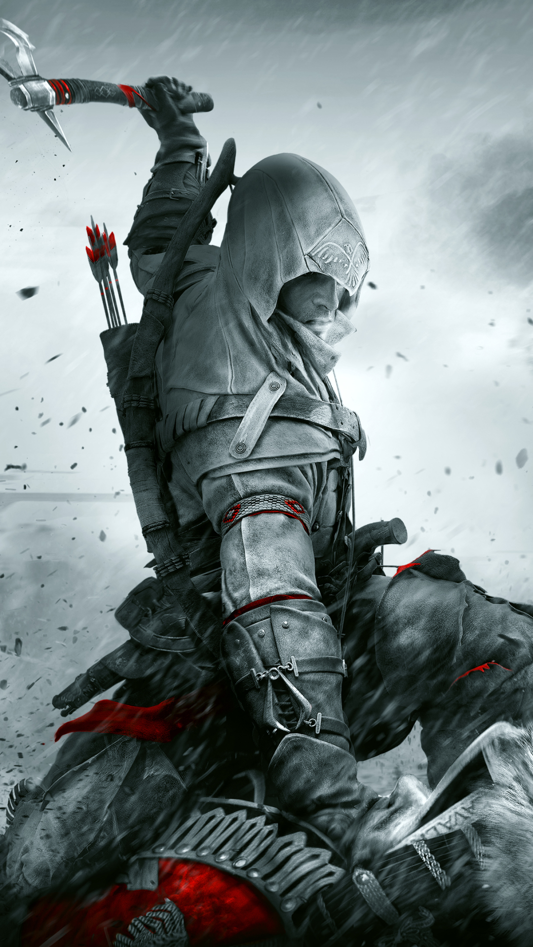 assassin's creed, video game, assassin's creed iii, selective color, connor (assassin's creed) HD wallpaper
