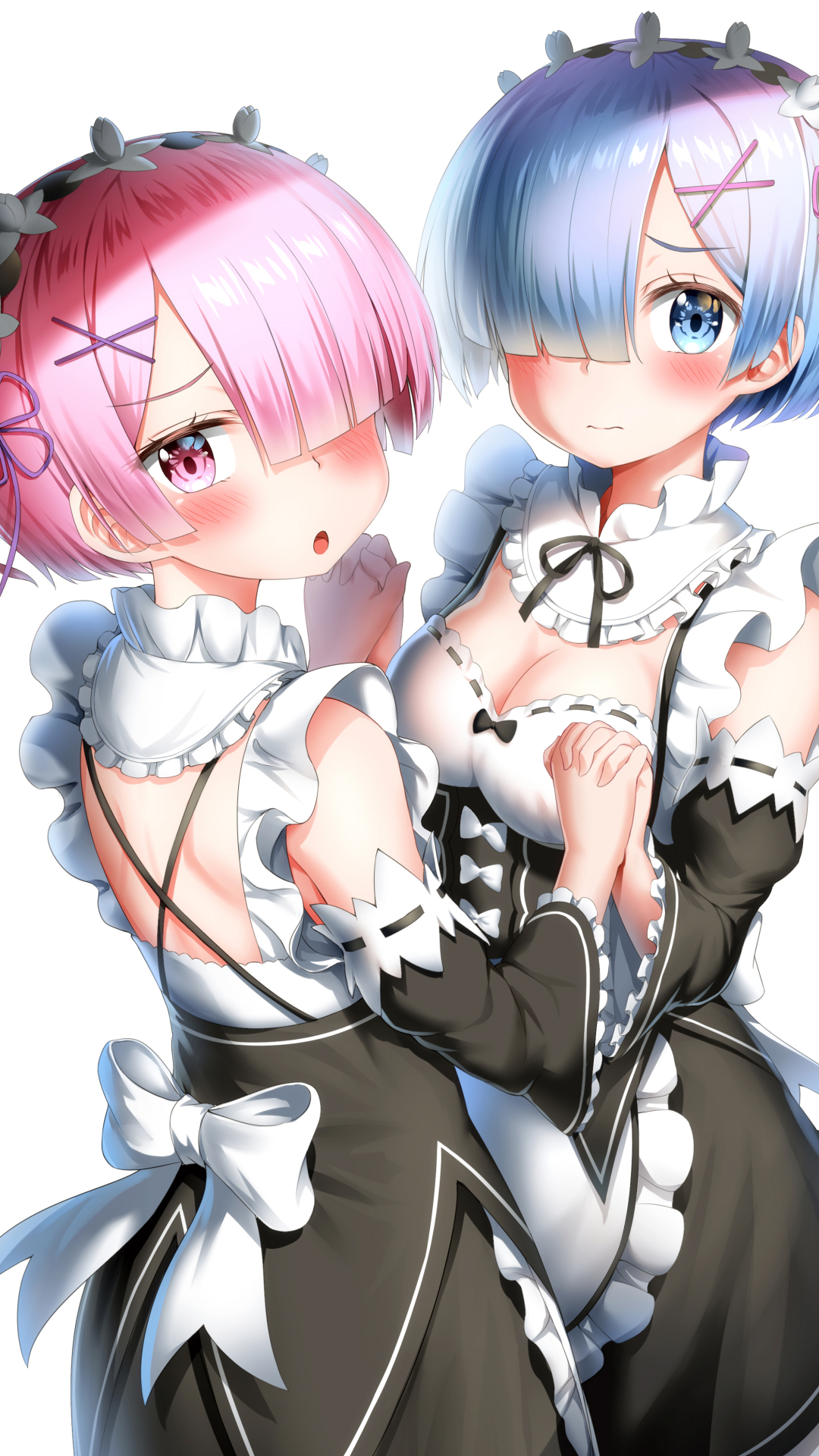 Handy-Wallpaper Animes, Re:zero Das Leben In Einer Anderen Welt Beginnen, Widder (Re:zero), Rem (Re: Null) kostenlos herunterladen.