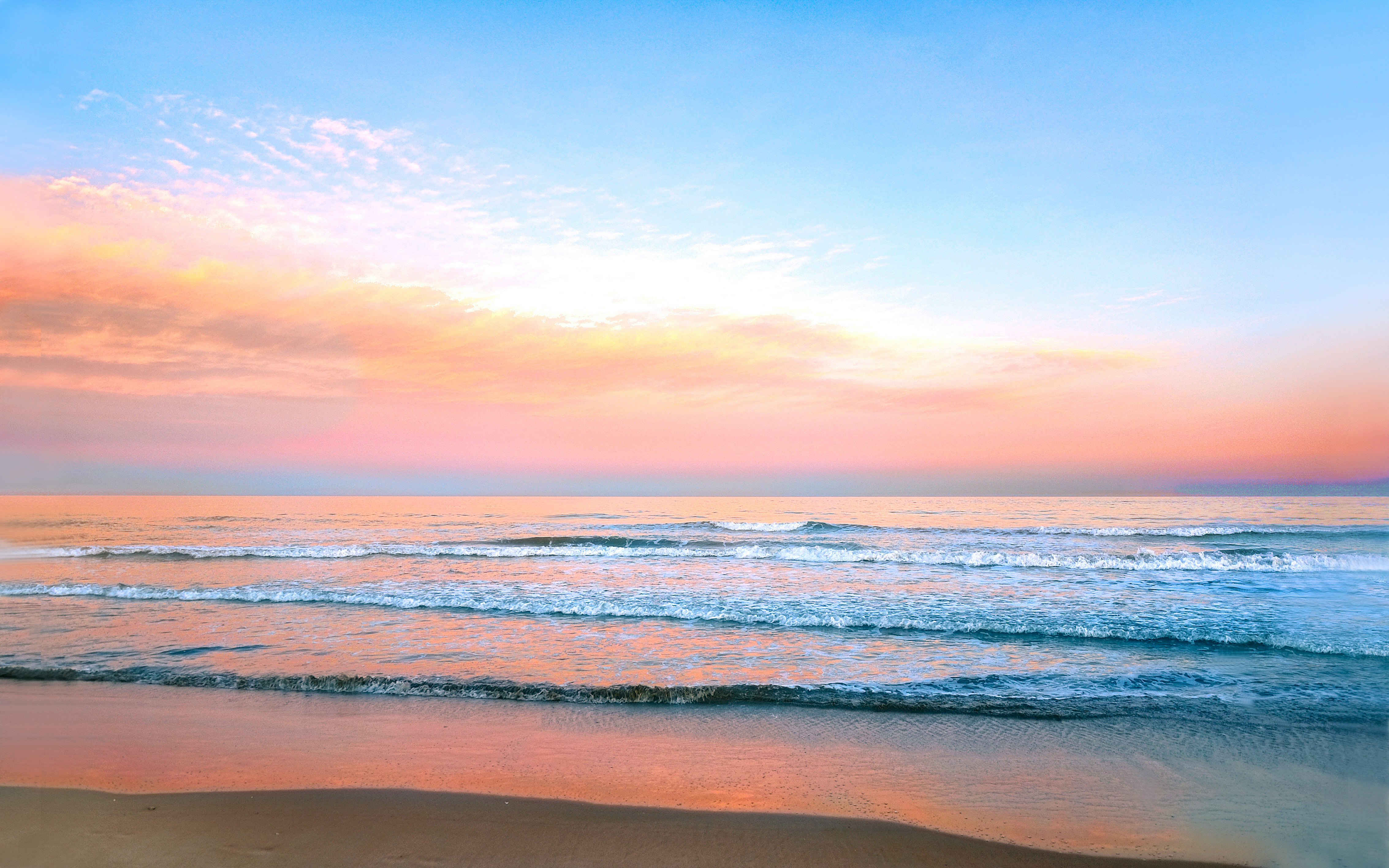 Download mobile wallpaper Sky, Sea, Horizon, Ocean, Earth for free.
