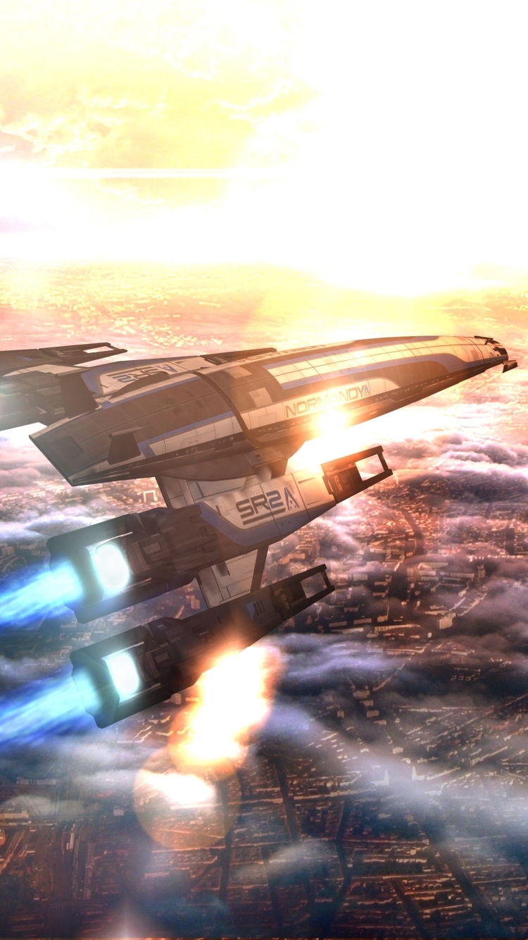 Download mobile wallpaper Mass Effect, Video Game, Normandy Sr 2 for free.