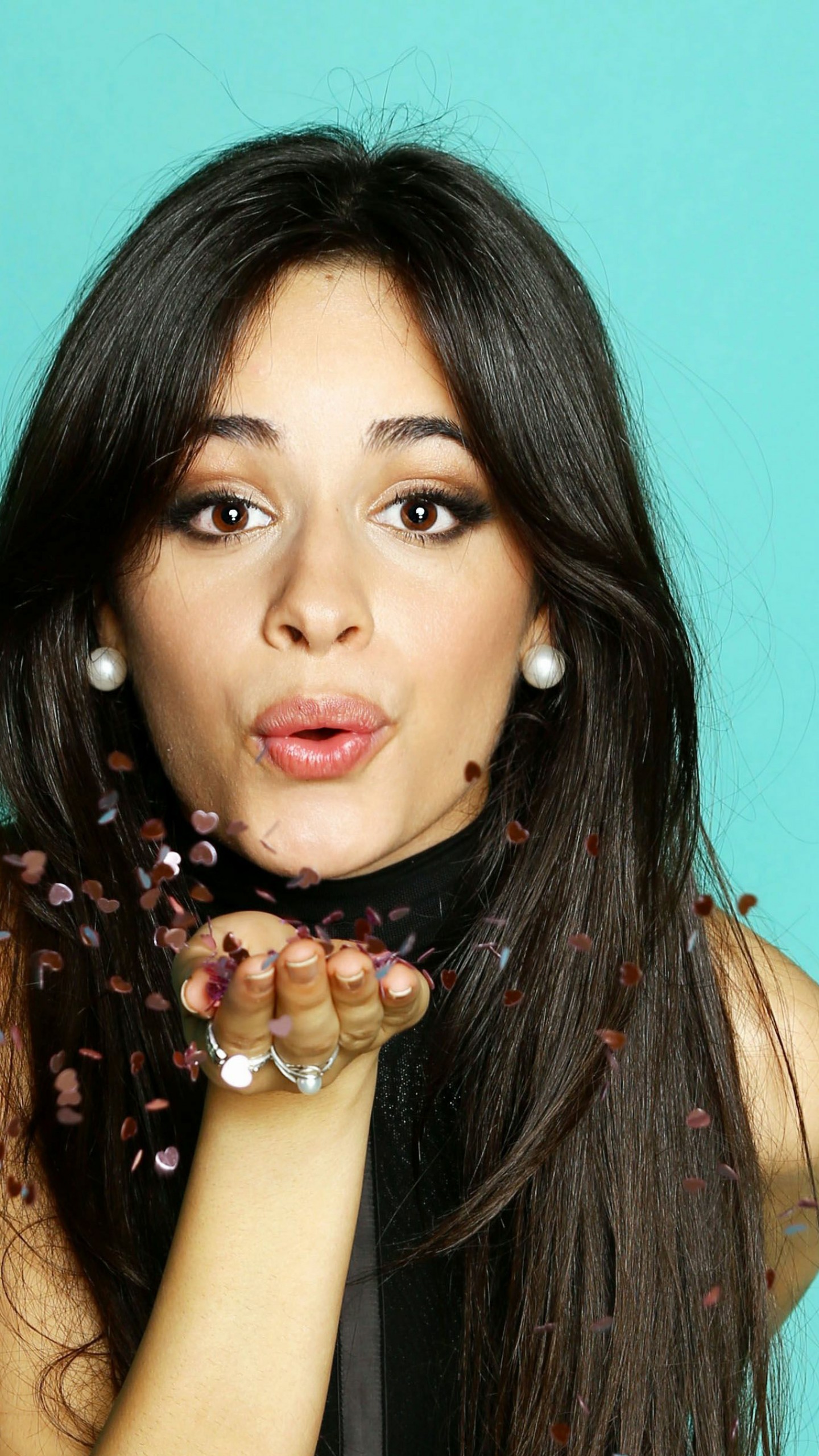 Download mobile wallpaper Music, Singer, Brown Eyes, Black Hair, Long Hair, Latina, Camila Cabello for free.