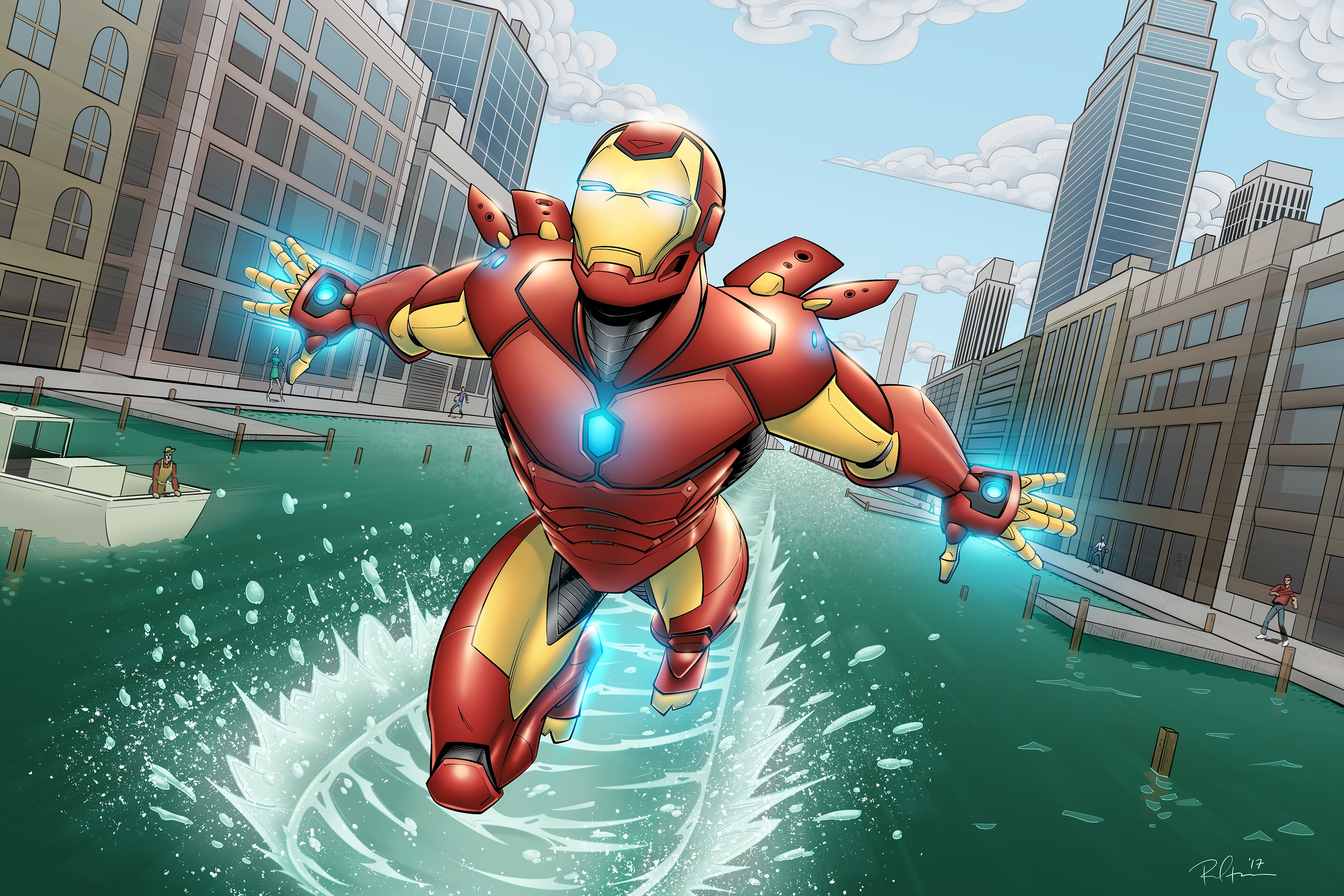 Handy-Wallpaper Iron Man, Comics, Tony Stark kostenlos herunterladen.