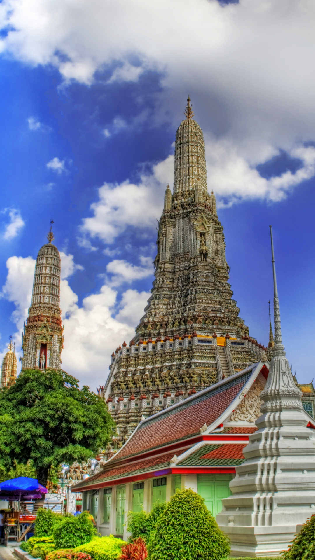 Download mobile wallpaper Cities, Temple, Street, Thailand, Bangkok, Man Made, Wat Arun for free.