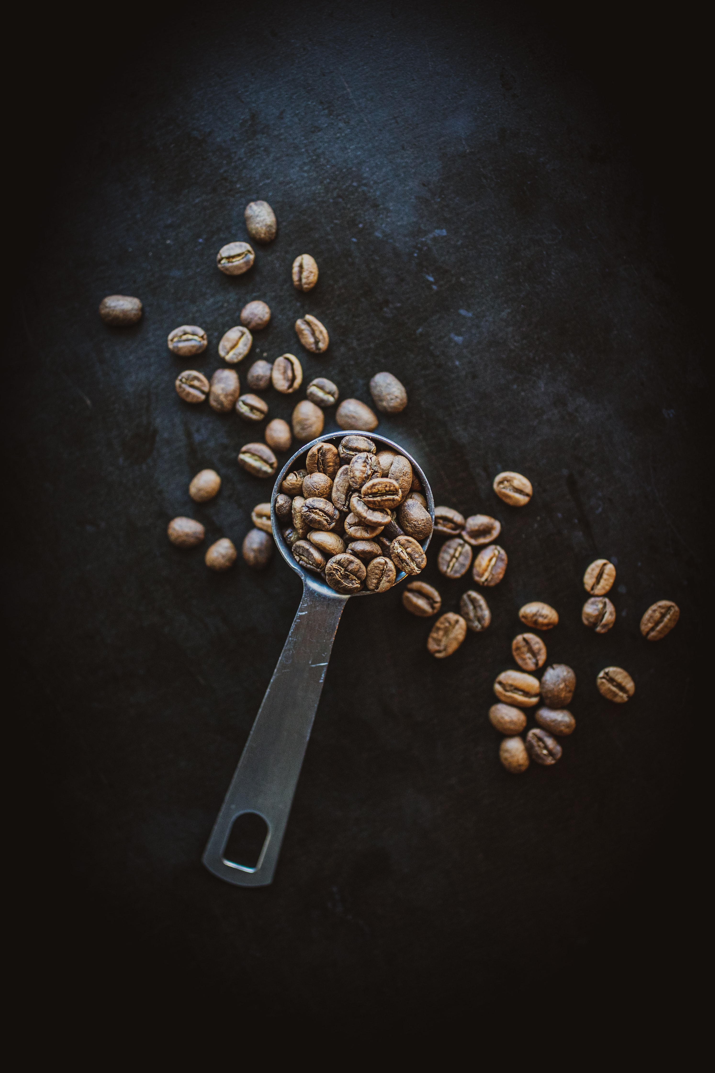Download mobile wallpaper Spoon, Food, Coffee Beans, Coffee for free.
