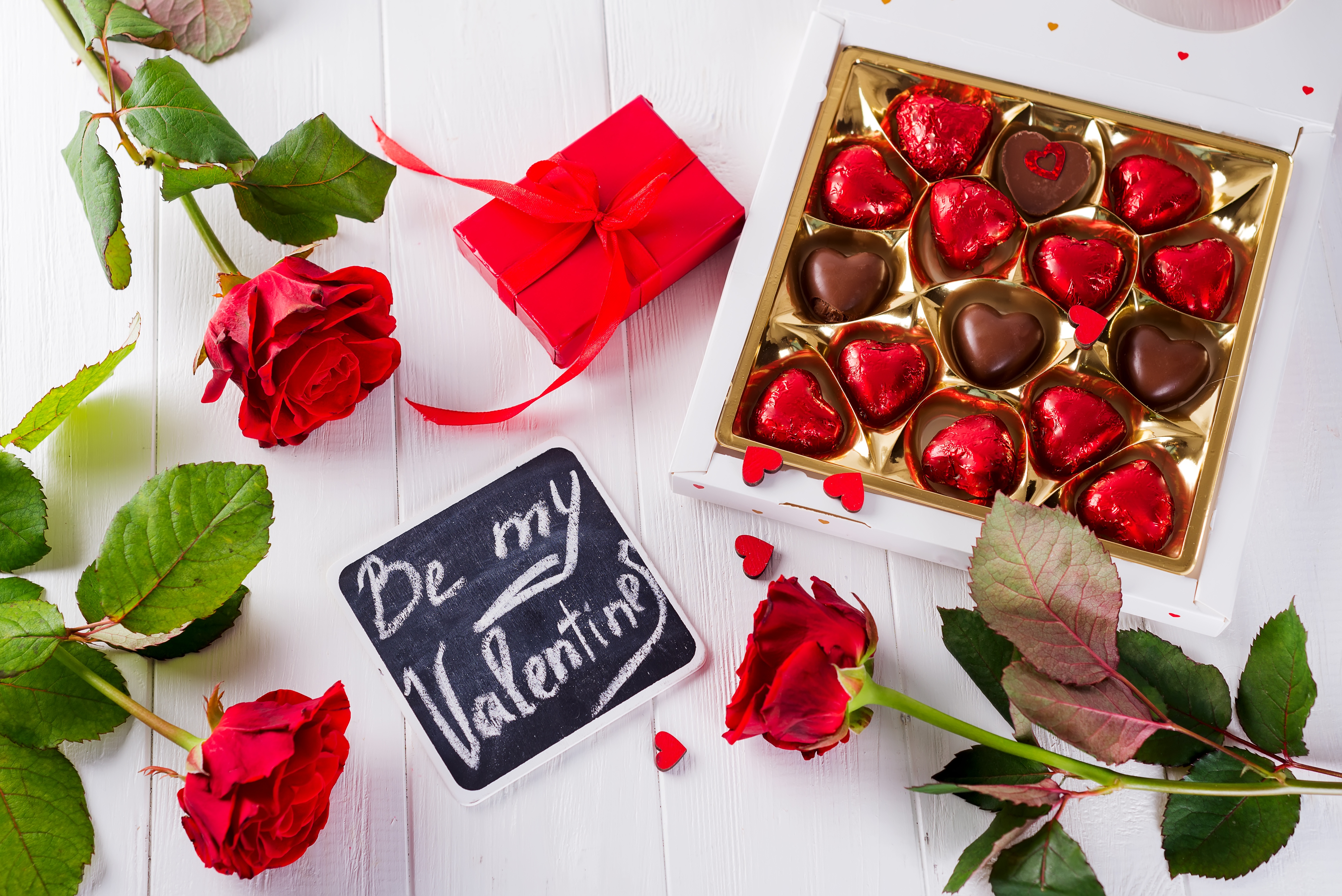 Download mobile wallpaper Valentine's Day, Chocolate, Flower, Rose, Holiday, Red Rose, Red Flower for free.