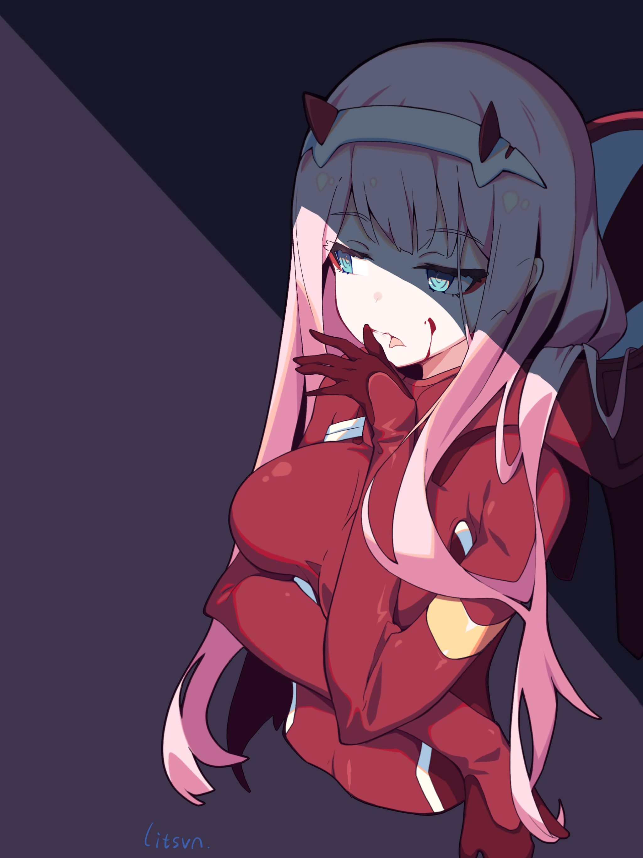 Handy-Wallpaper Animes, Darling In The Franxx, Zero Two (Liebling Im Franxx) kostenlos herunterladen.