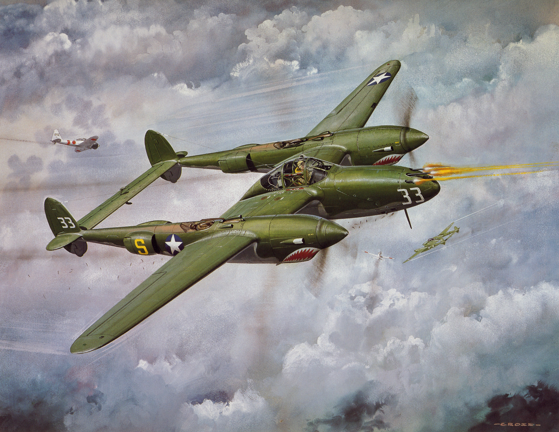 Популярні заставки і фони Lockheed P 38 Lightning на комп'ютер