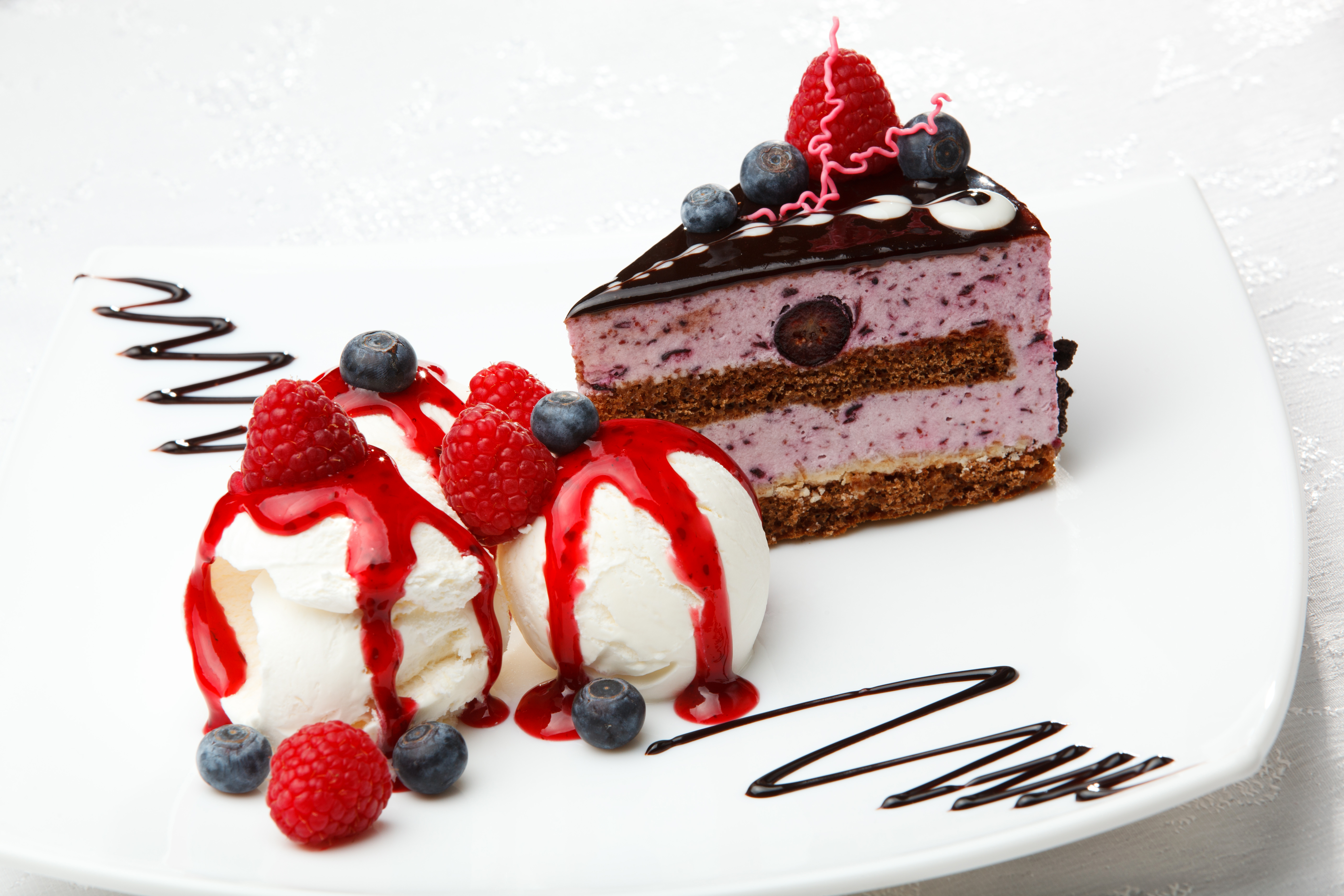 Free download wallpaper Food, Dessert, Blueberry, Raspberry, Ice Cream, Cake on your PC desktop