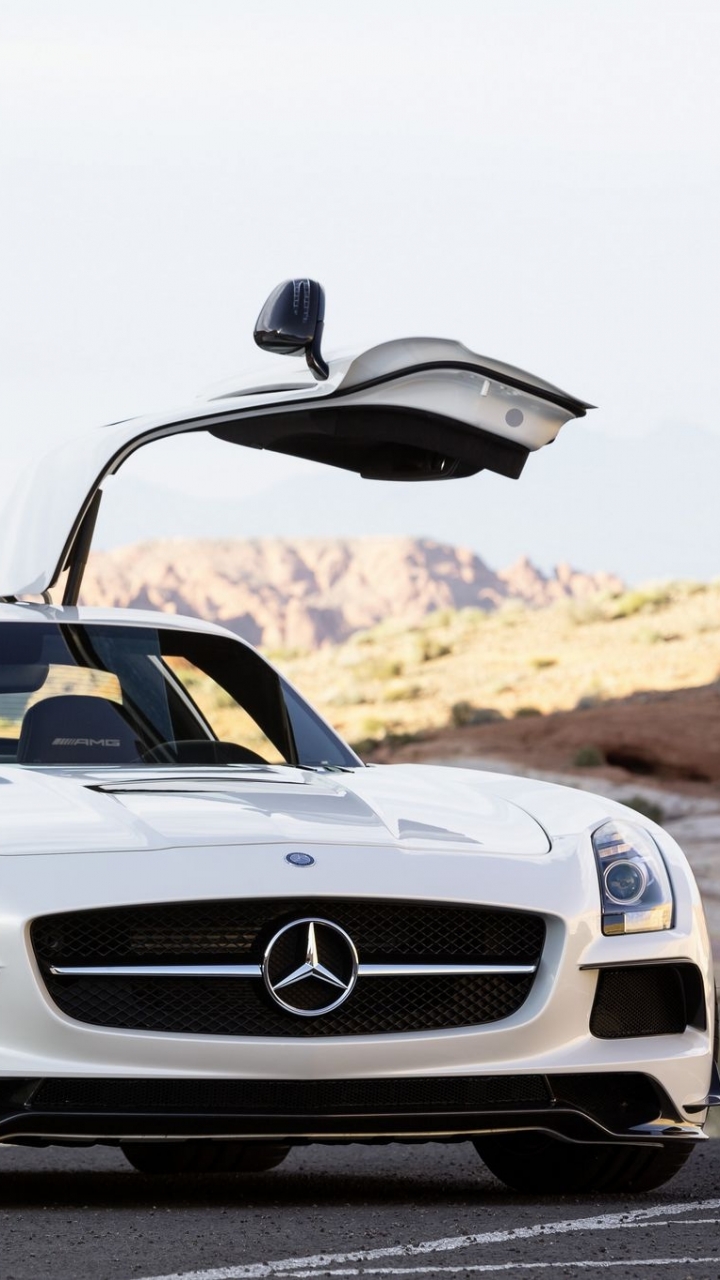 Скачати мобільні шпалери Mercedes Benz, Mercedes Benz Sls Amg, Транспортні Засоби, Білий Автомобіль безкоштовно.