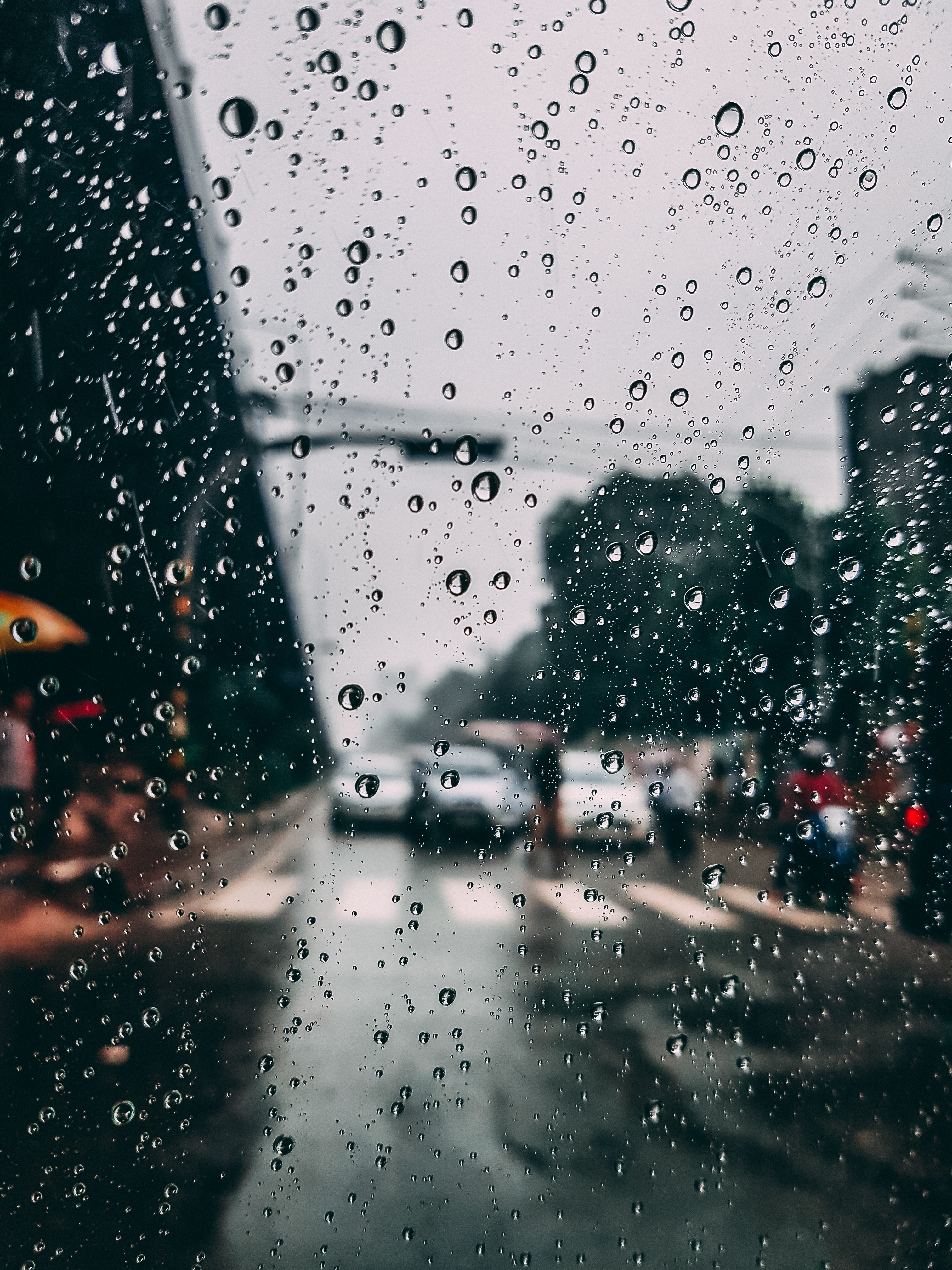 blur, rain, moisture, smooth, drops, city, macro, glass Full HD