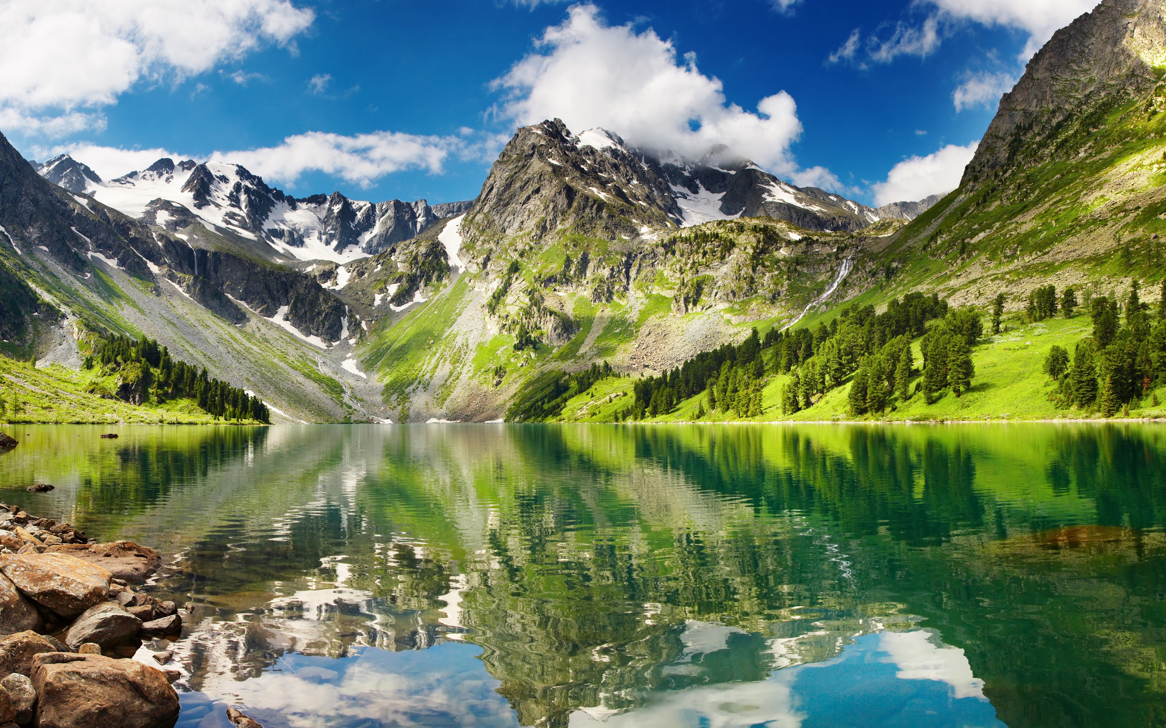 Download mobile wallpaper Water, Mountains, Mountain, Peak, Lake, Earth for free.