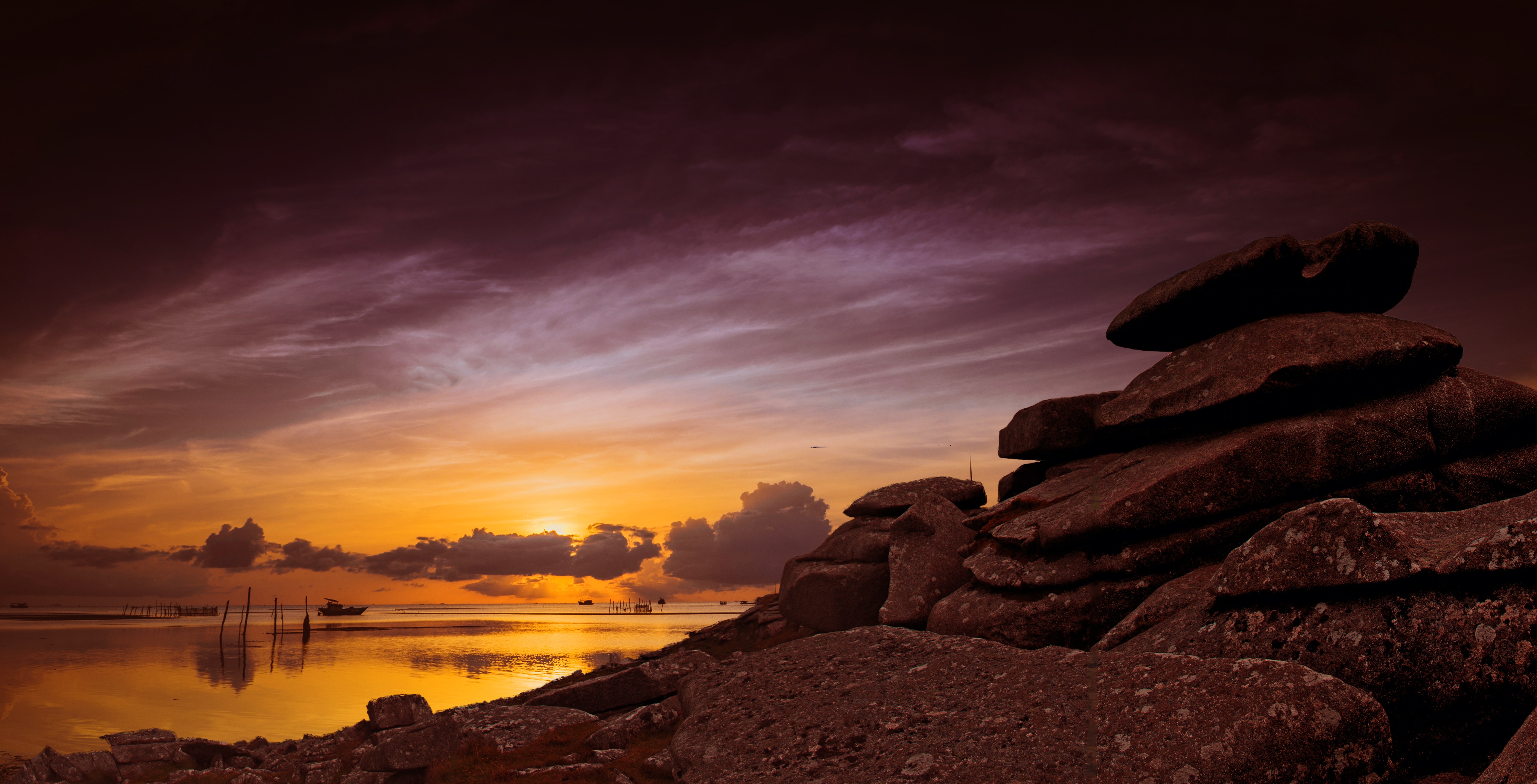 Download mobile wallpaper Landscape, Sunset, Sky, Sea, Coast, Ocean, Sunrise, Photography for free.