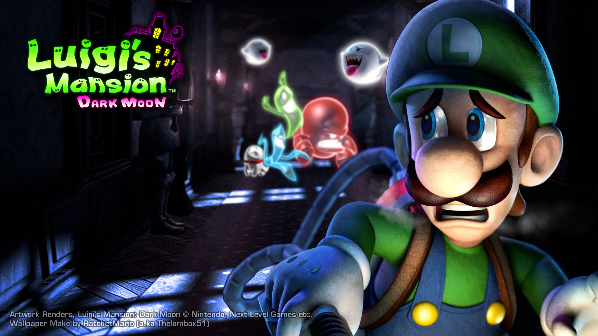 Laden Sie Luigi's Mansion HD-Desktop-Hintergründe herunter