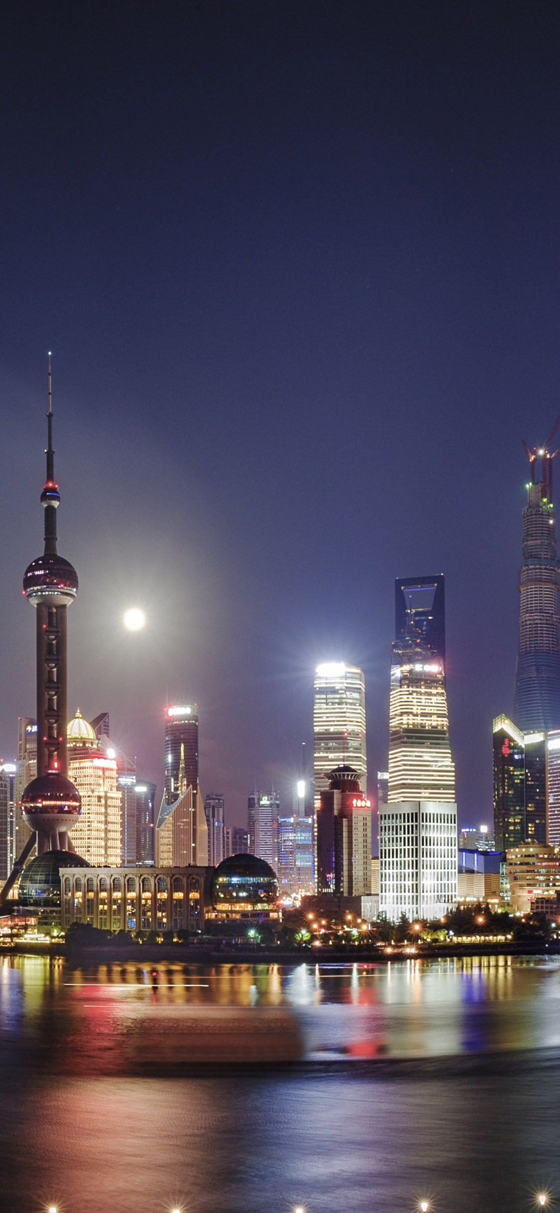 Download mobile wallpaper Cities, Night, China, Shanghai, Huangpu, Man Made for free.