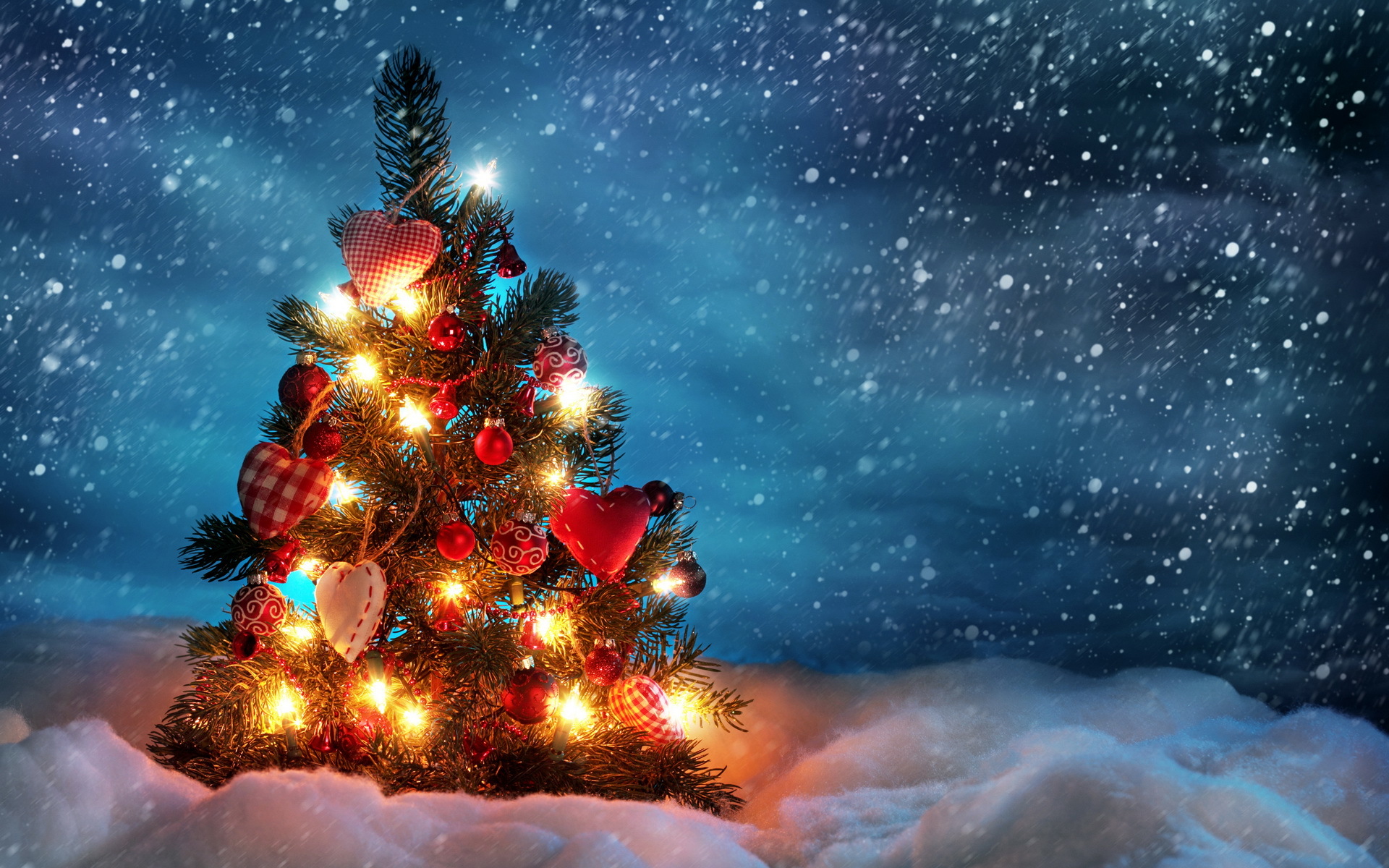 Free download wallpaper New Year, Fir Trees, Holidays on your PC desktop