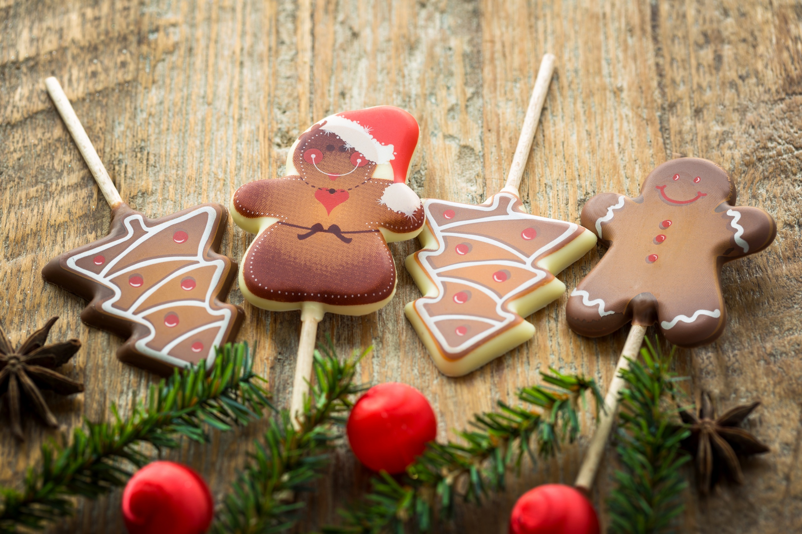 Téléchargez des papiers peints mobile Nourriture, Chocolat, Noël, Bois, Sapin De Noël, Bonhomme De Neige gratuitement.