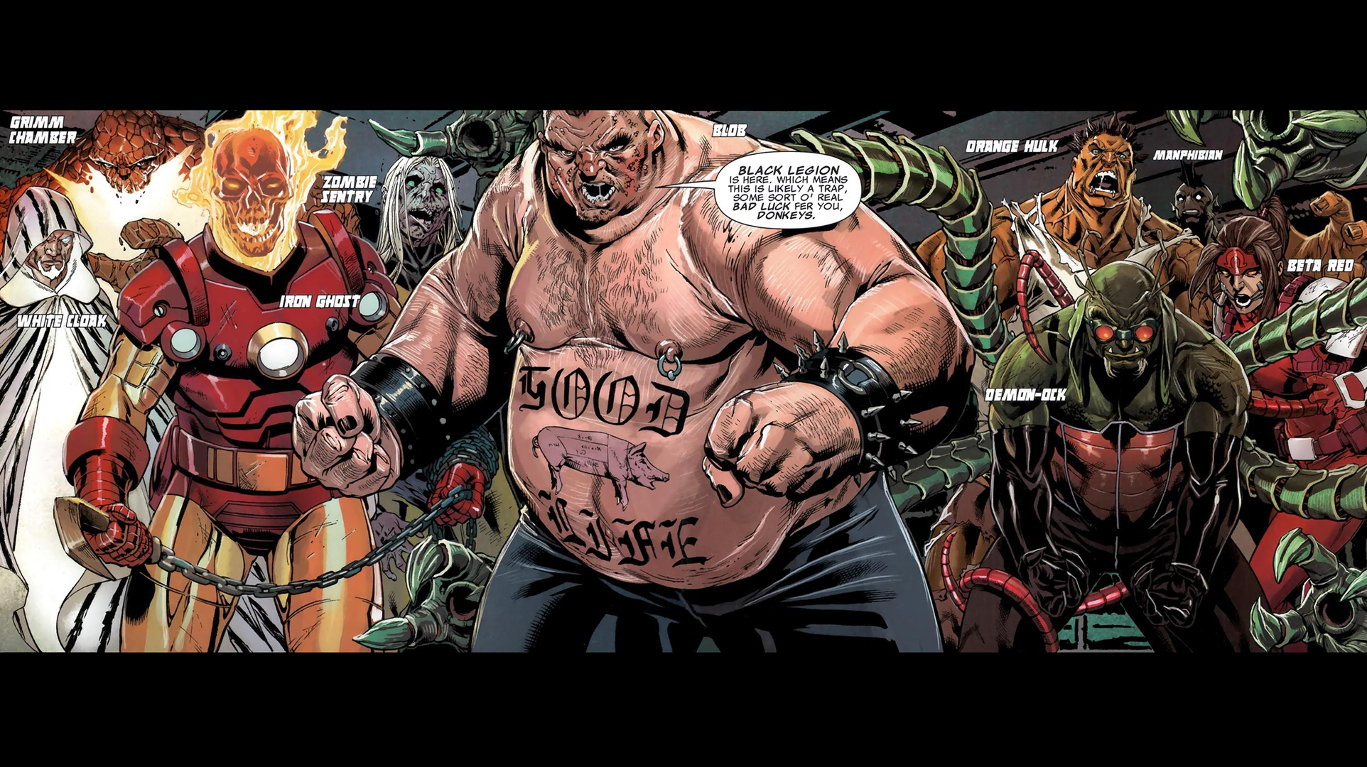 comics, uncanny x men, ghost rider, iron man, thing (marvel comics), x men