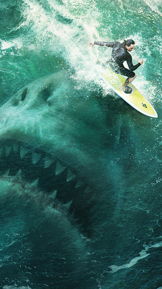 the meg, movie, shark, surfer