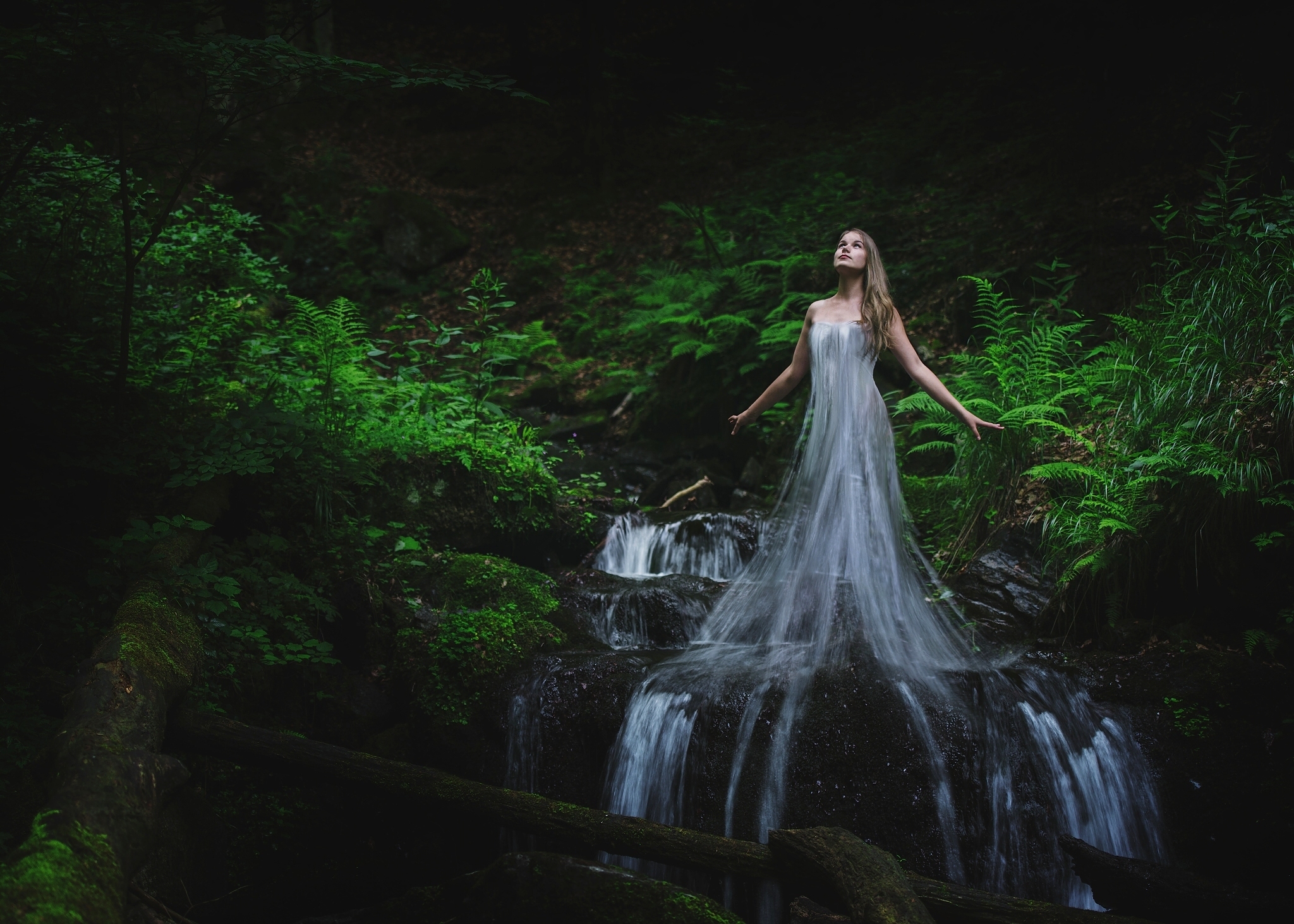 Free download wallpaper Dress, Photography, Manipulation, Greenery on your PC desktop